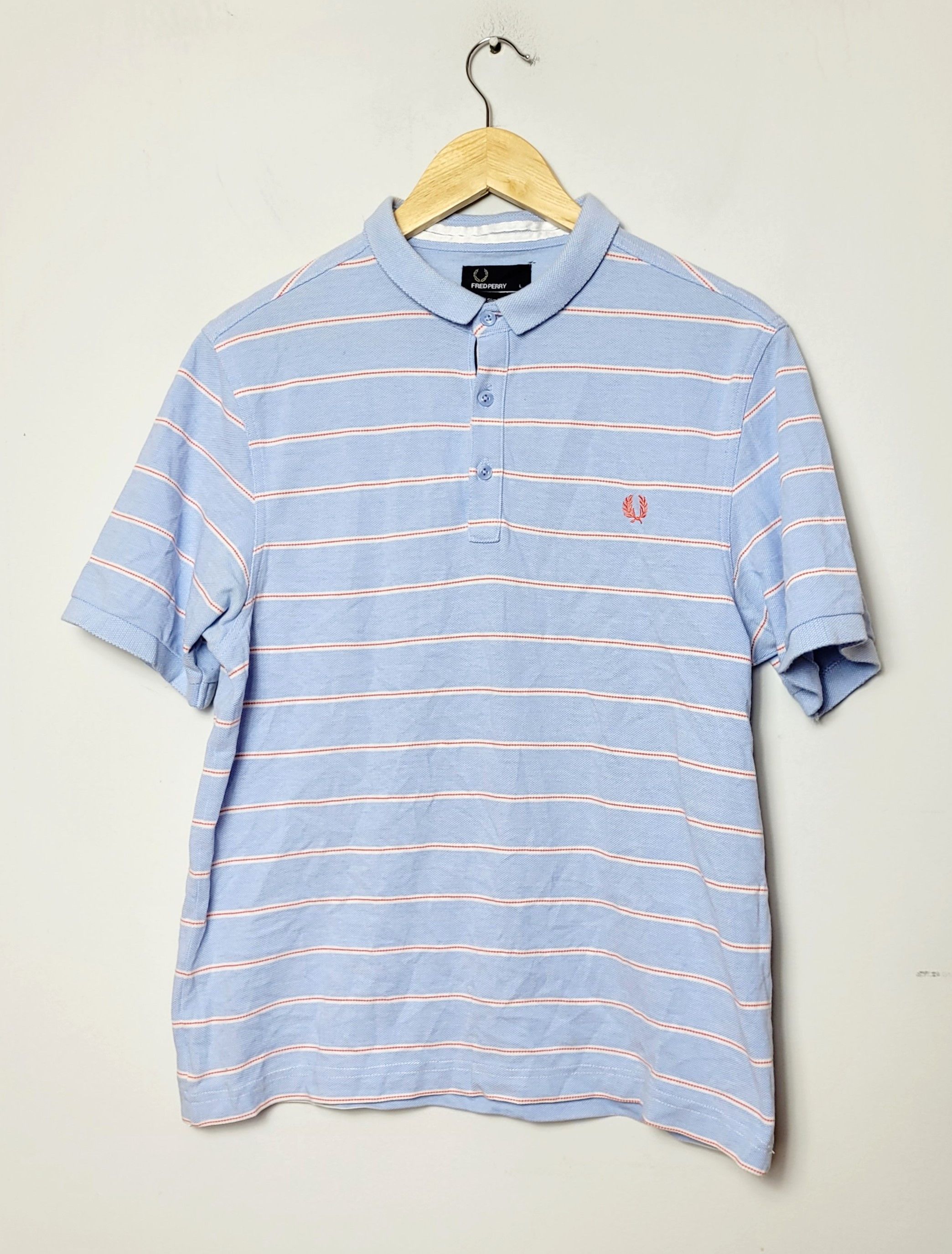 Fred Perry Fred Perry baby blue polo t-shirt | Grailed