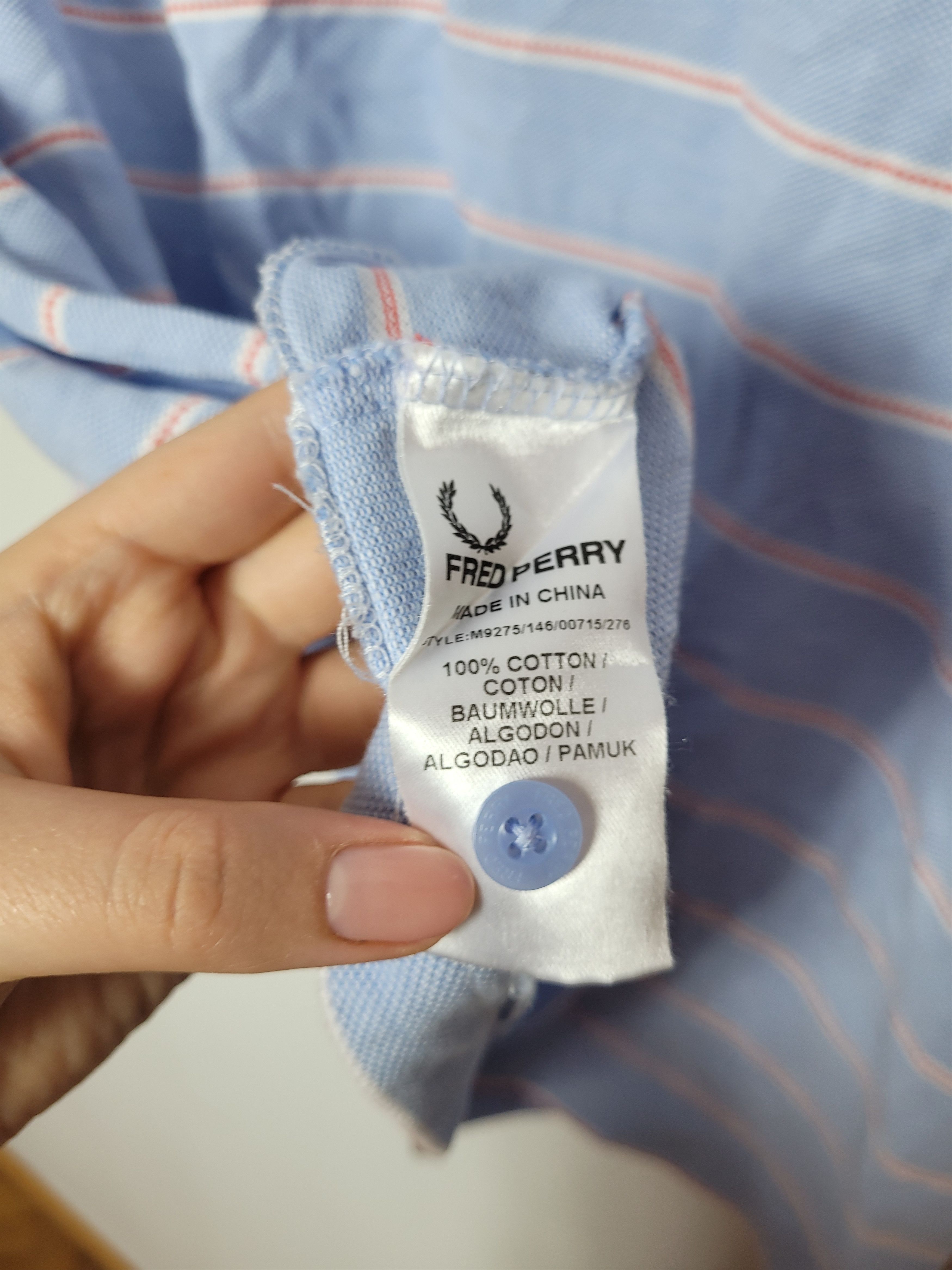Fred Perry Fred Perry baby blue polo t-shirt Size US L / EU 52-54 / 3 - 6 Thumbnail