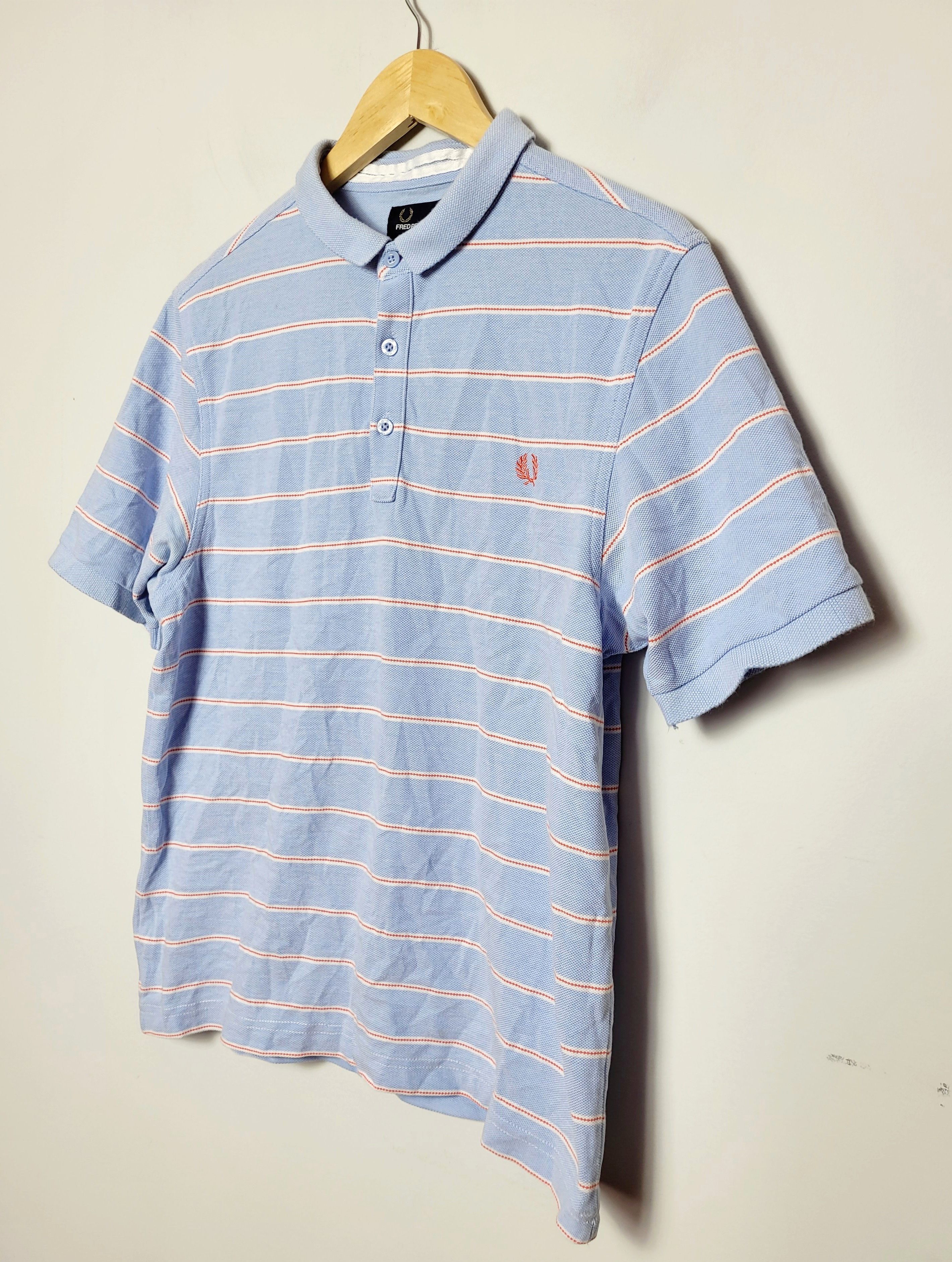 Fred Perry Fred Perry baby blue polo t-shirt Size US L / EU 52-54 / 3 - 4 Thumbnail