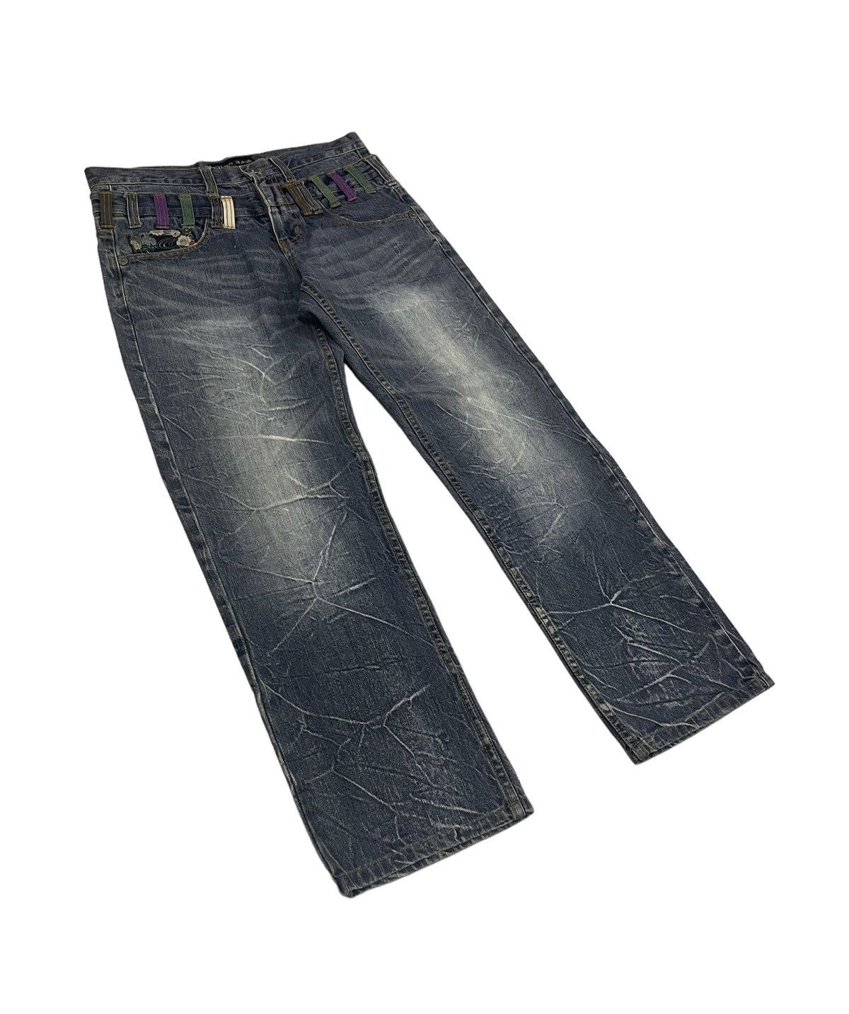 If Six Was Nine Vintage Nylaus Japan Double Waist Jeans Hysteric Style Size US 32 / EU 48 - 3 Thumbnail