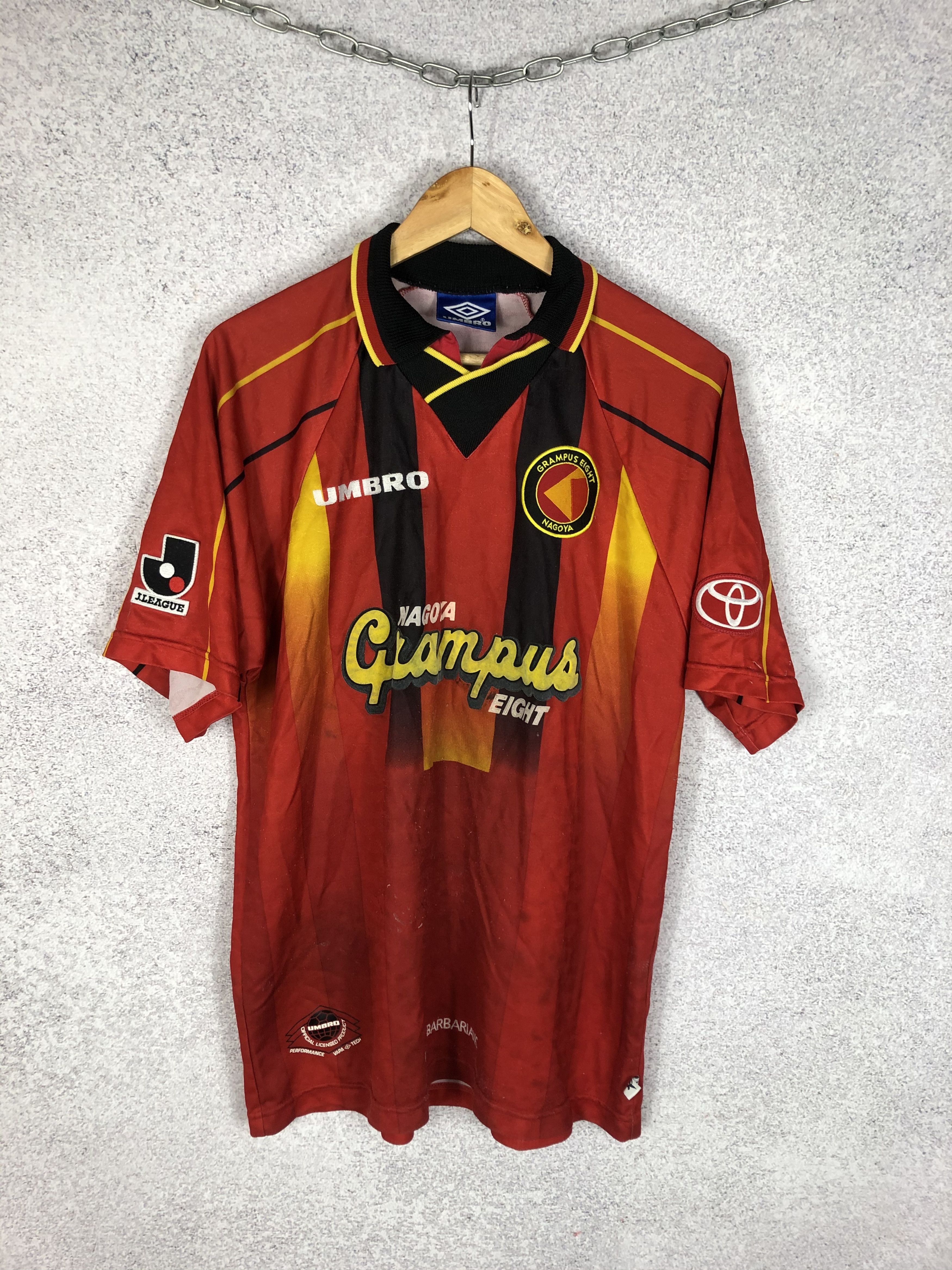 Umbro Vintage Nagoya Crampus Eight Umbro Japan Soccer Jersey Shirt Size US L / EU 52-54 / 3 - 1 Thumbnail