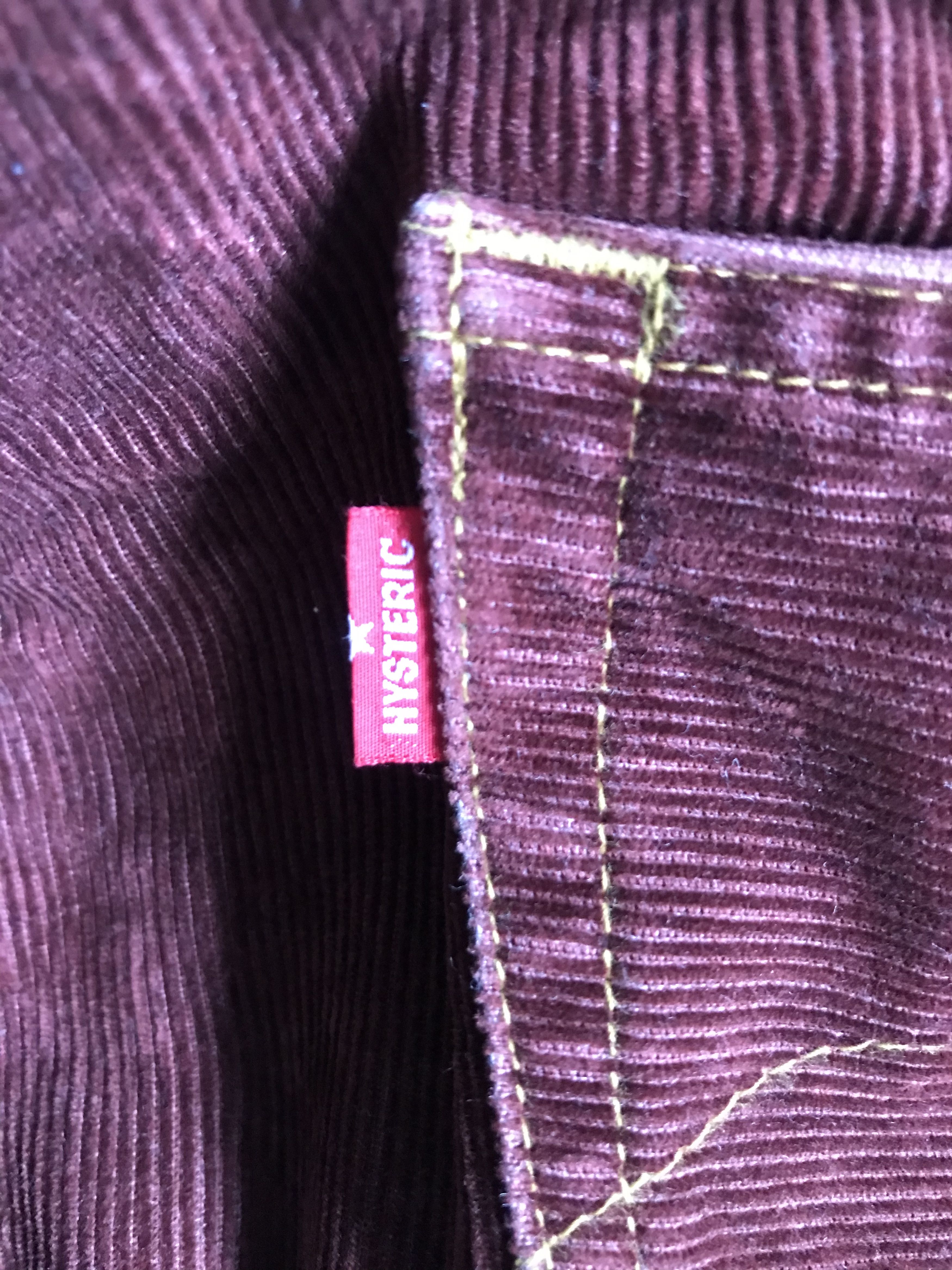 Hysteric Glamour × Japanese Brand HYSTERIC GLAMOUR FLARE CORDUROY PANTS Size 29" - 6 Thumbnail