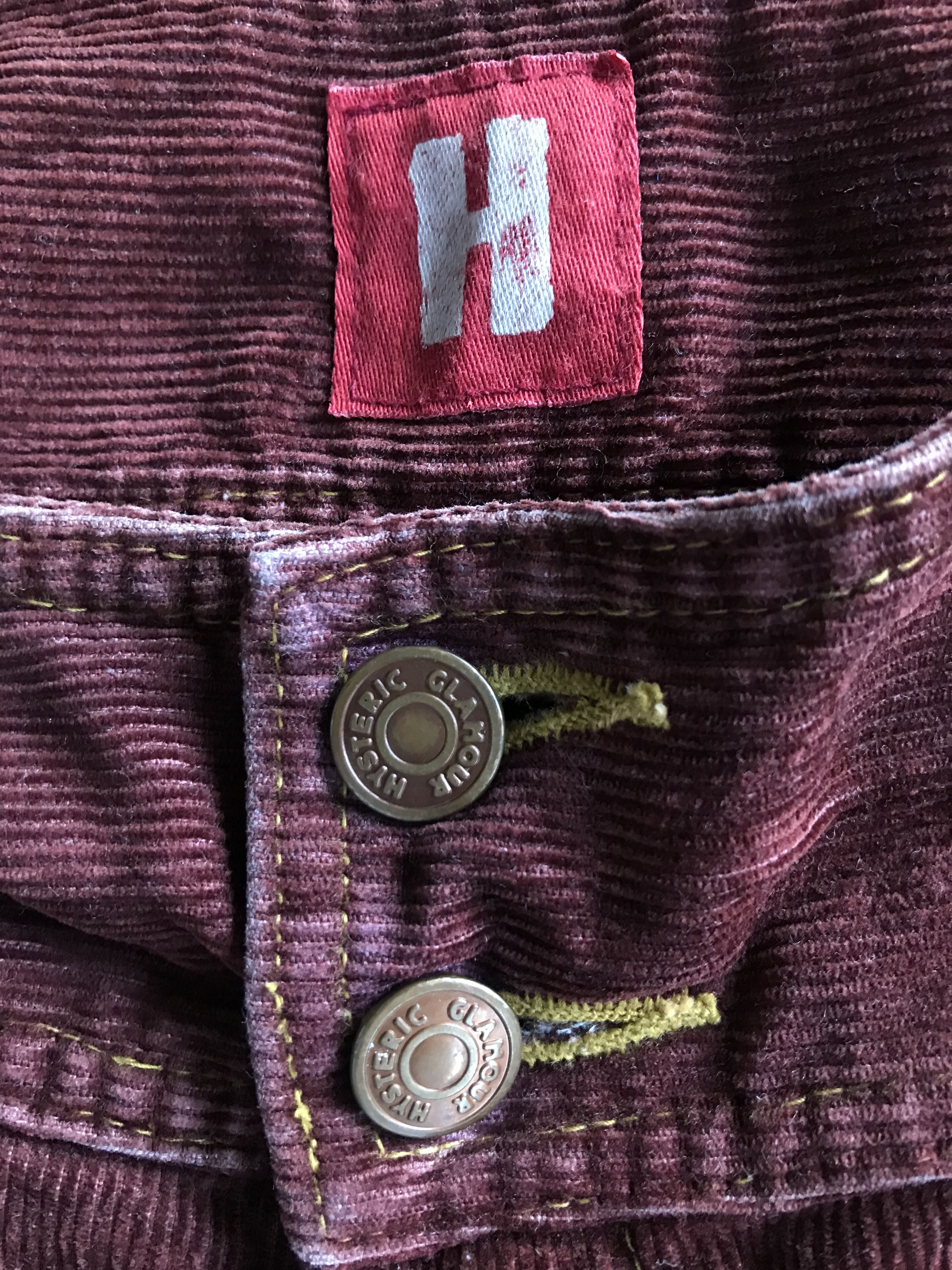 Hysteric Glamour × Japanese Brand HYSTERIC GLAMOUR FLARE CORDUROY PANTS Size 29" - 5 Thumbnail