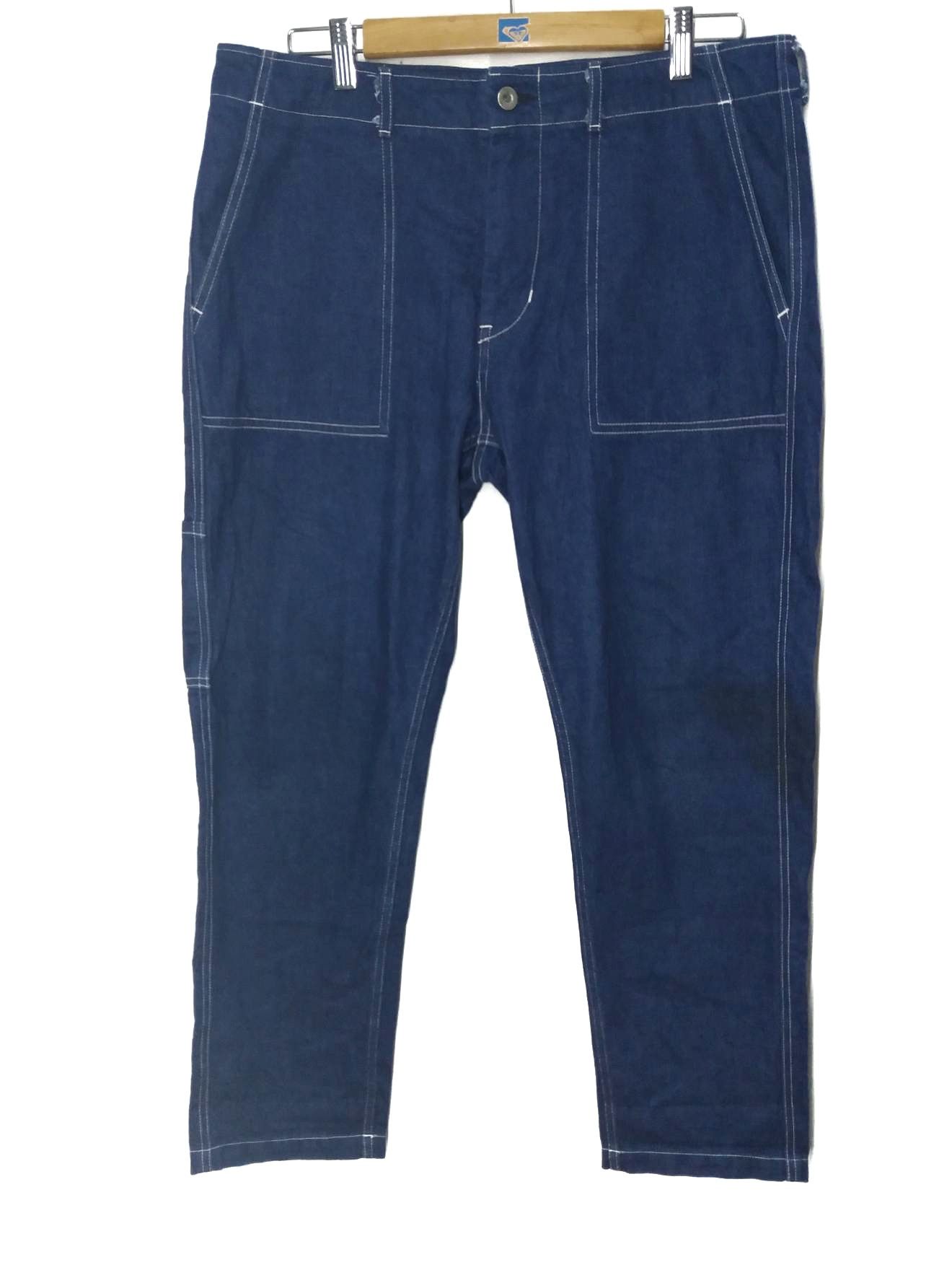 image of General Research x Indigo Vintage Y2K Urban Research Doors Baker Cargo Baggy Pants in Blue Marine I