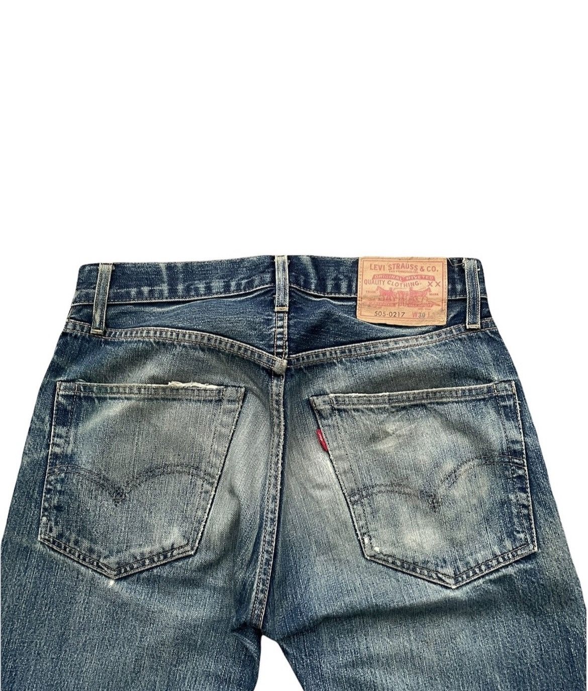 Levi's Levis 505 E 1967 Model Redline Selvedge Aging Distressed Size US 30 / EU 46 - 12 Thumbnail