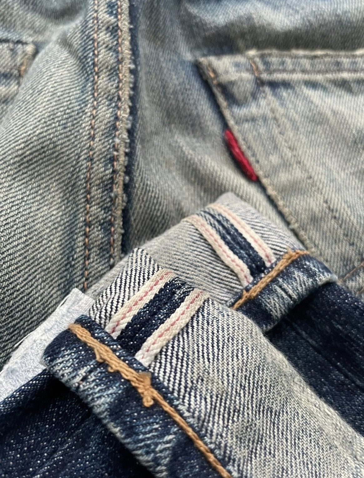 Levi's Levis 505 E 1967 Model Redline Selvedge Aging Distressed Size US 30 / EU 46 - 14 Thumbnail