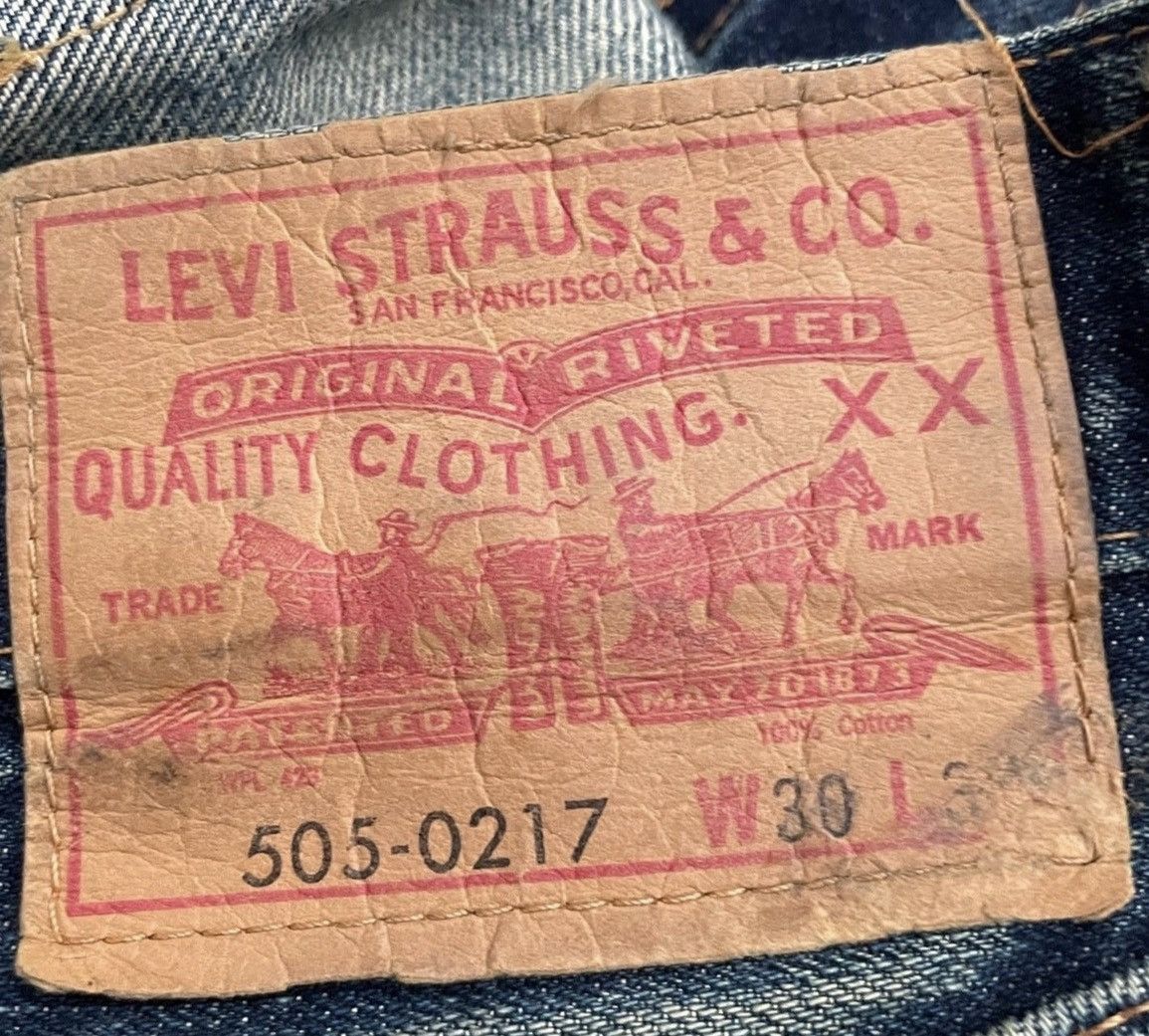Levi's Levis 505 E 1967 Model Redline Selvedge Aging Distressed Size US 30 / EU 46 - 7 Thumbnail