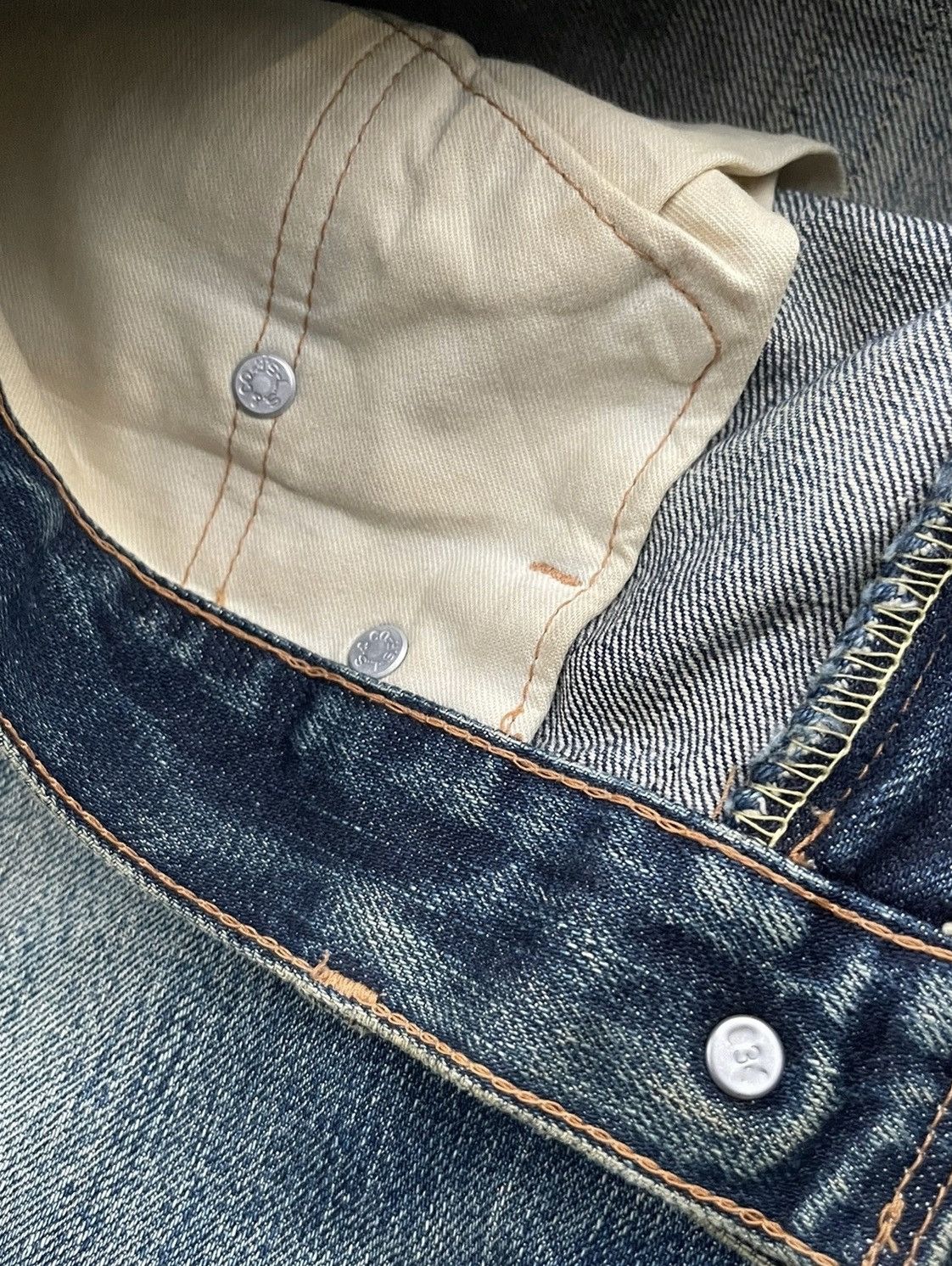Levi's Levis 505 E 1967 Model Redline Selvedge Aging Distressed Size US 30 / EU 46 - 18 Thumbnail