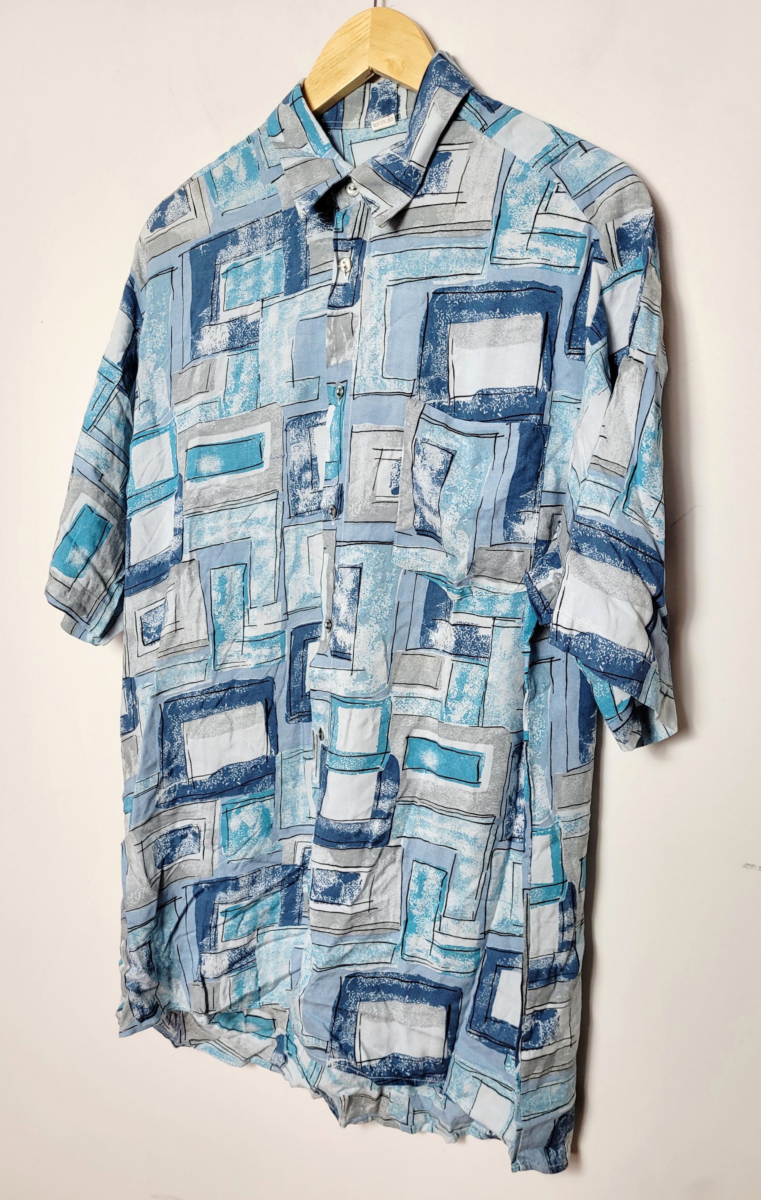 Vintage vintage blue abstract shirt Size US M / EU 48-50 / 2 - 4 Thumbnail
