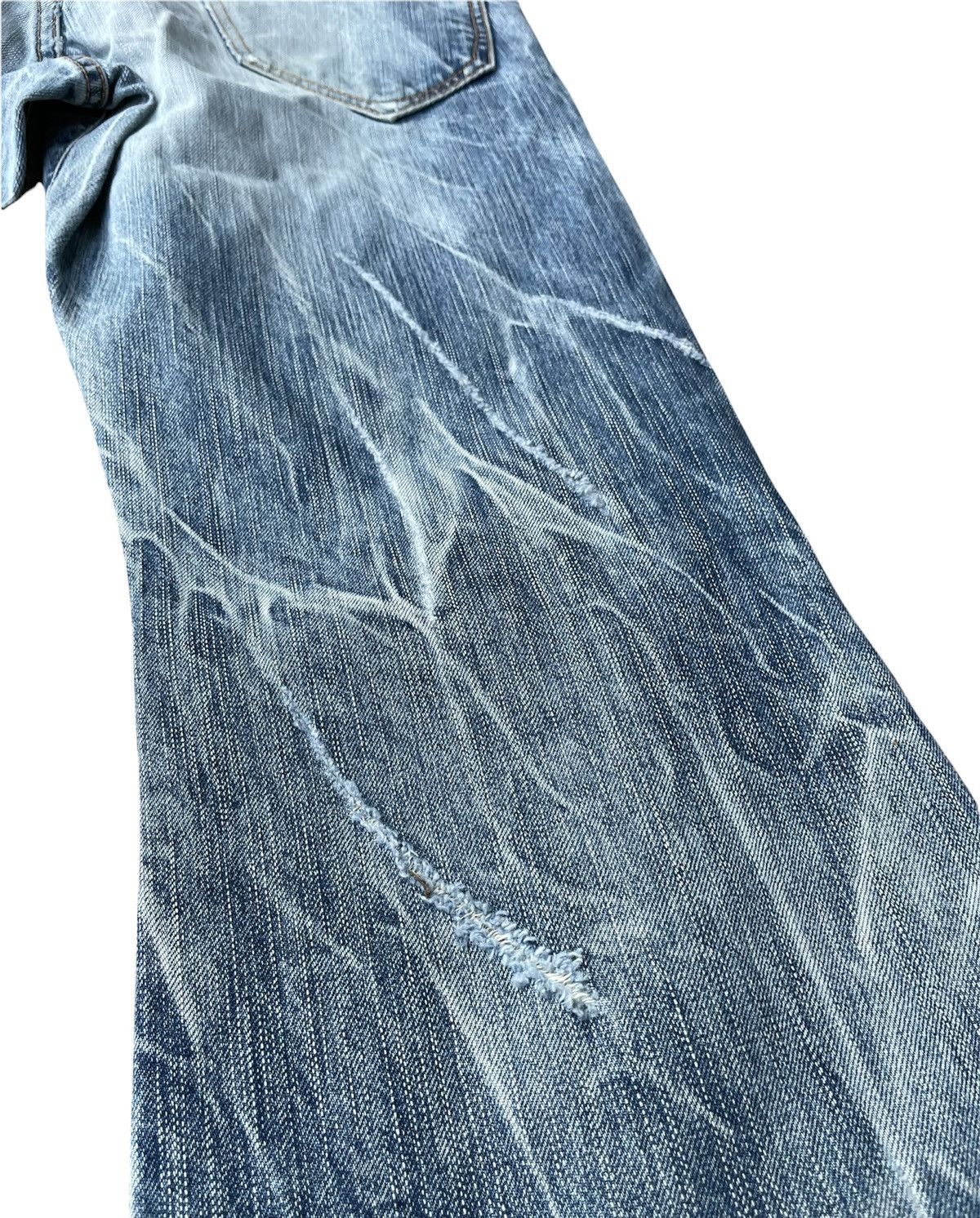 If Six Was Nine Blue Way Japan Aging Distressed Denim Size US 31 - 11 Thumbnail