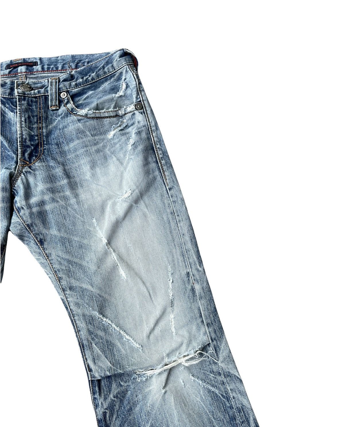 If Six Was Nine Blue Way Japan Aging Distressed Denim Size US 31 - 4 Thumbnail