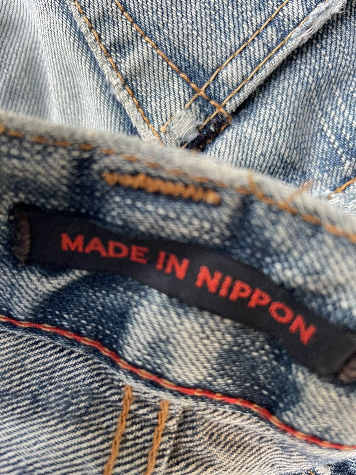 If Six Was Nine Blue Way Japan Aging Distressed Denim Size US 31 - 16 Thumbnail