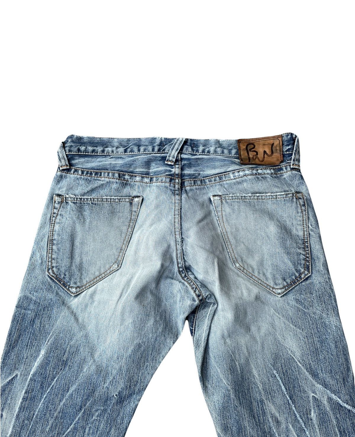 If Six Was Nine Blue Way Japan Aging Distressed Denim Size US 31 - 12 Thumbnail