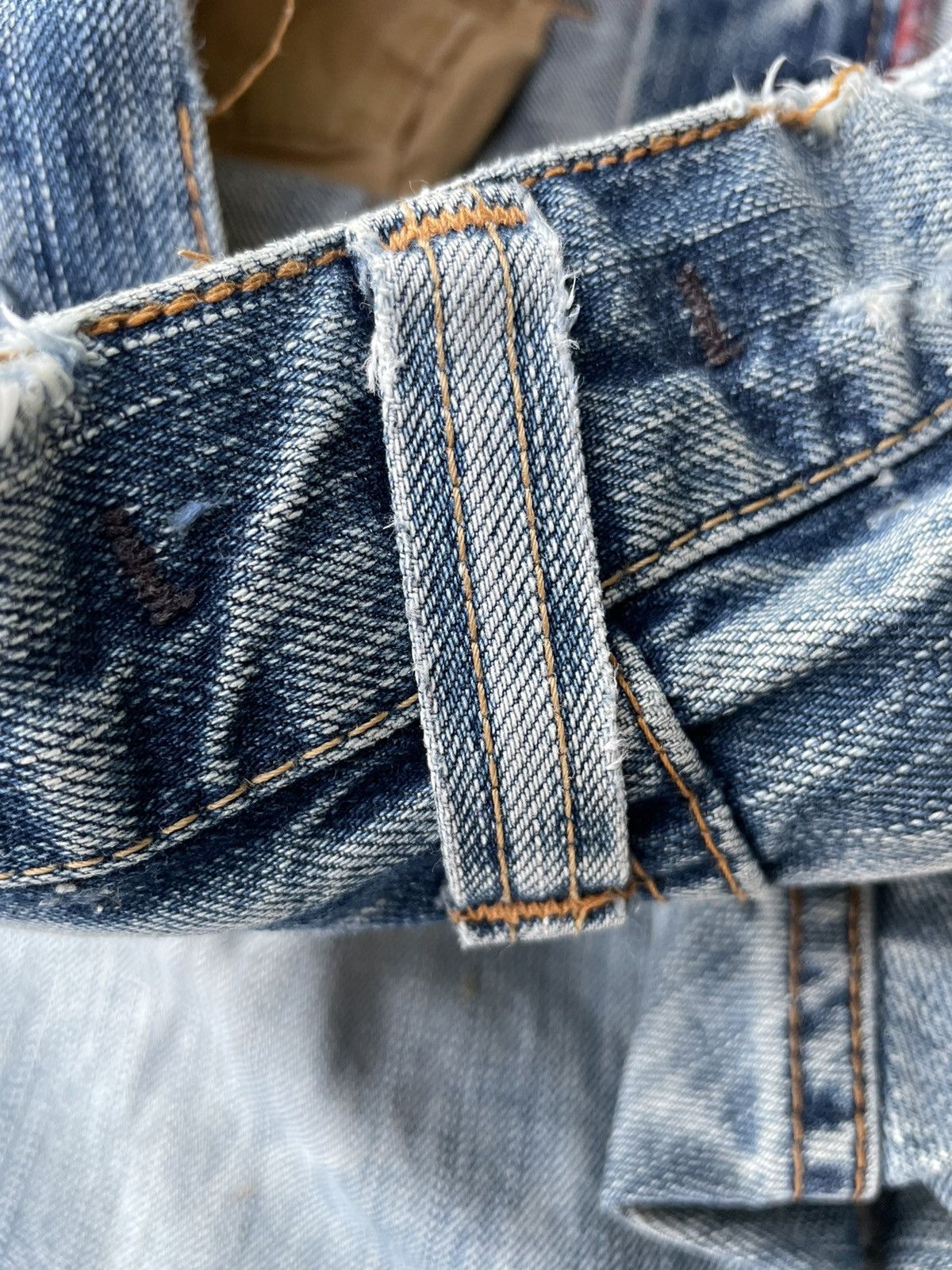 If Six Was Nine Blue Way Japan Aging Distressed Denim Size US 31 - 15 Thumbnail