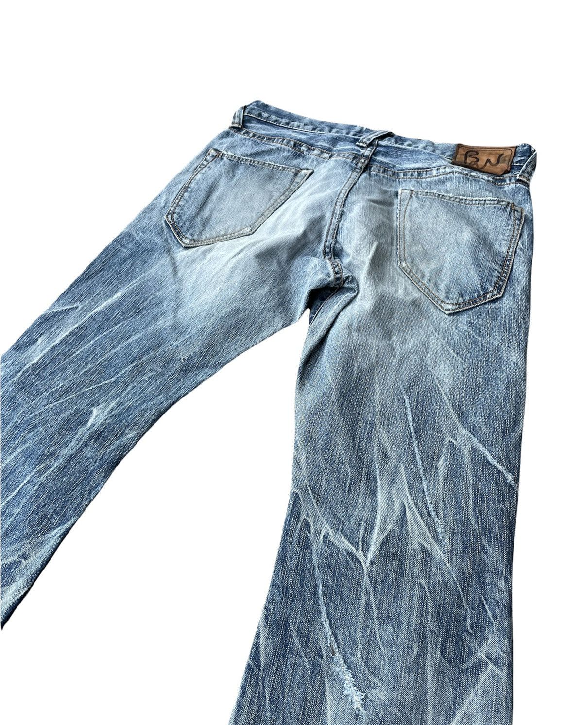 If Six Was Nine Blue Way Japan Aging Distressed Denim Size US 31 - 10 Thumbnail