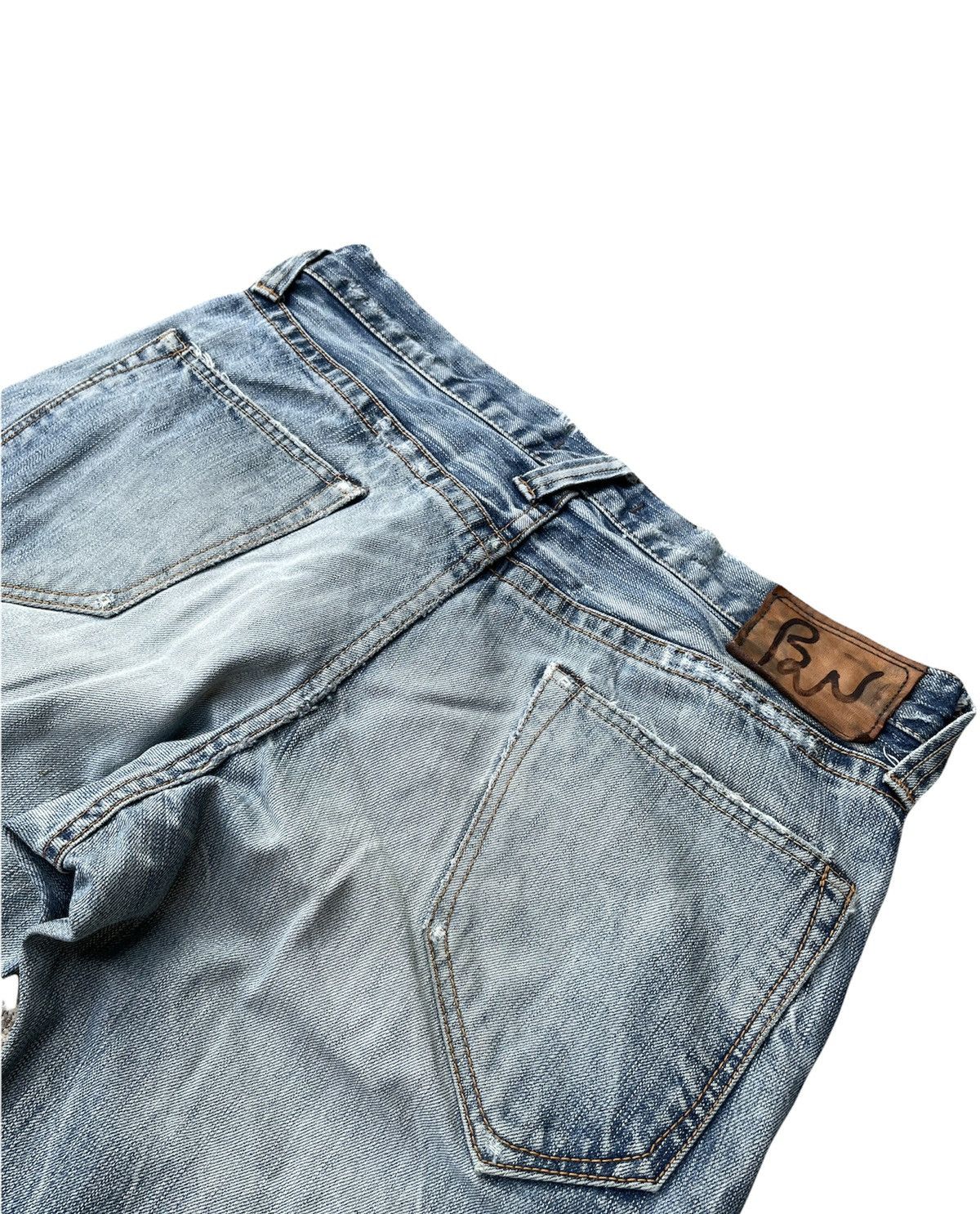 If Six Was Nine Blue Way Japan Aging Distressed Denim Size US 31 - 13 Thumbnail