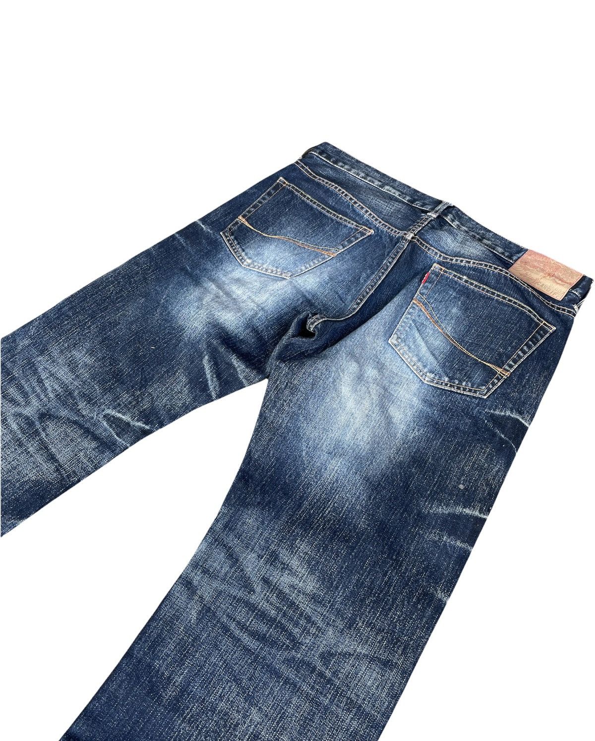 Japanese Brand Soul Of Freedom Vintage Aging Distressed Denim Size US 35 - 9 Thumbnail