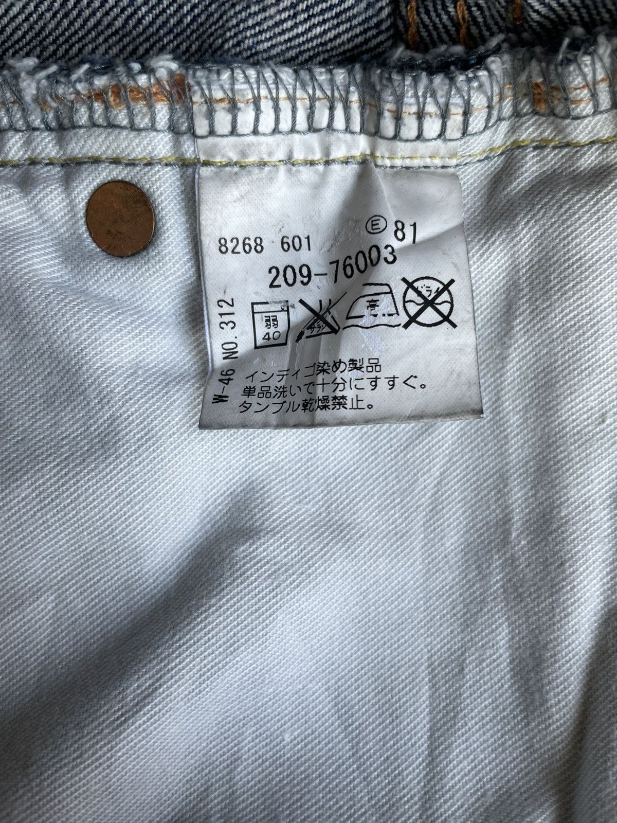 Japanese Brand Soul Of Freedom Vintage Aging Distressed Denim Size US 35 - 15 Thumbnail