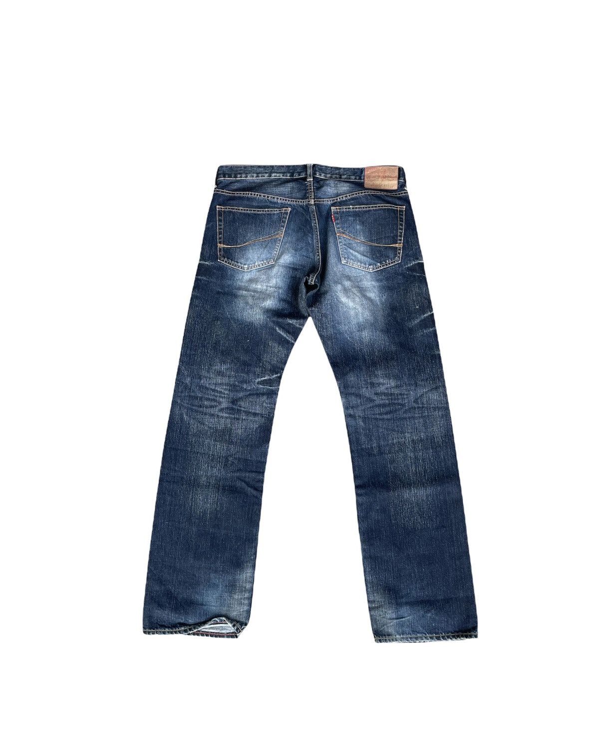 Japanese Brand Soul Of Freedom Vintage Aging Distressed Denim Size US 35 - 8 Thumbnail