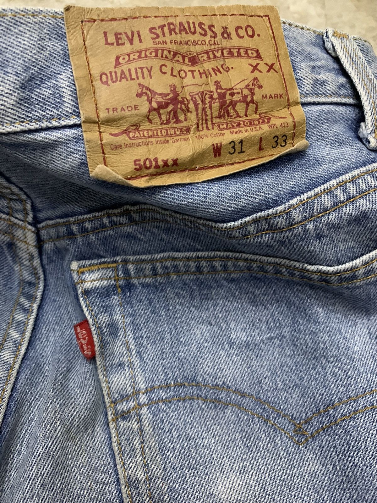 Levi's Vintage Levis 501xx Button Fly Distressed Size US 30 / EU 46 - 6 Thumbnail