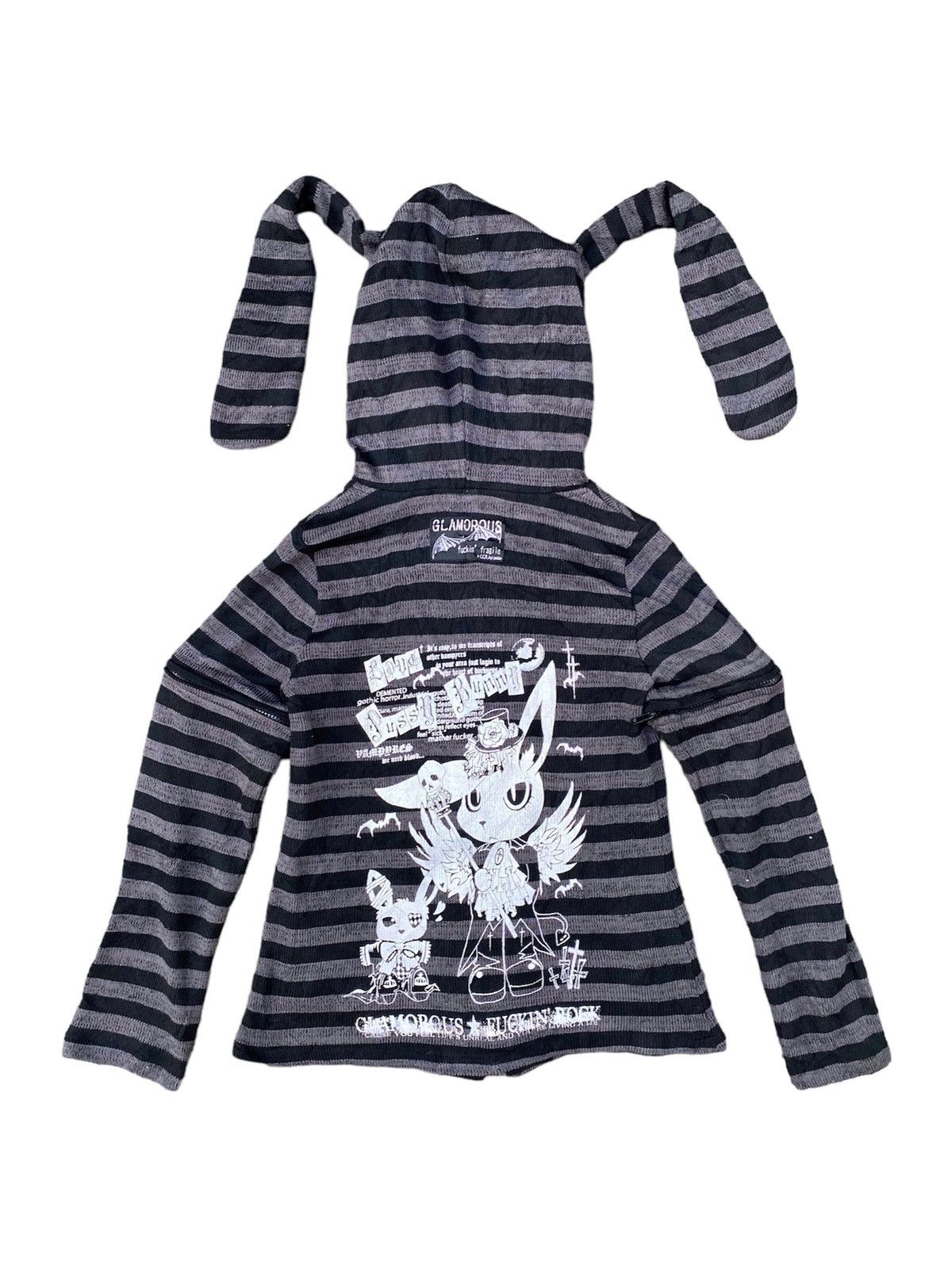 Mari's Rock Maris Rock Detachable Stripe Bunny Hoodie | Grailed