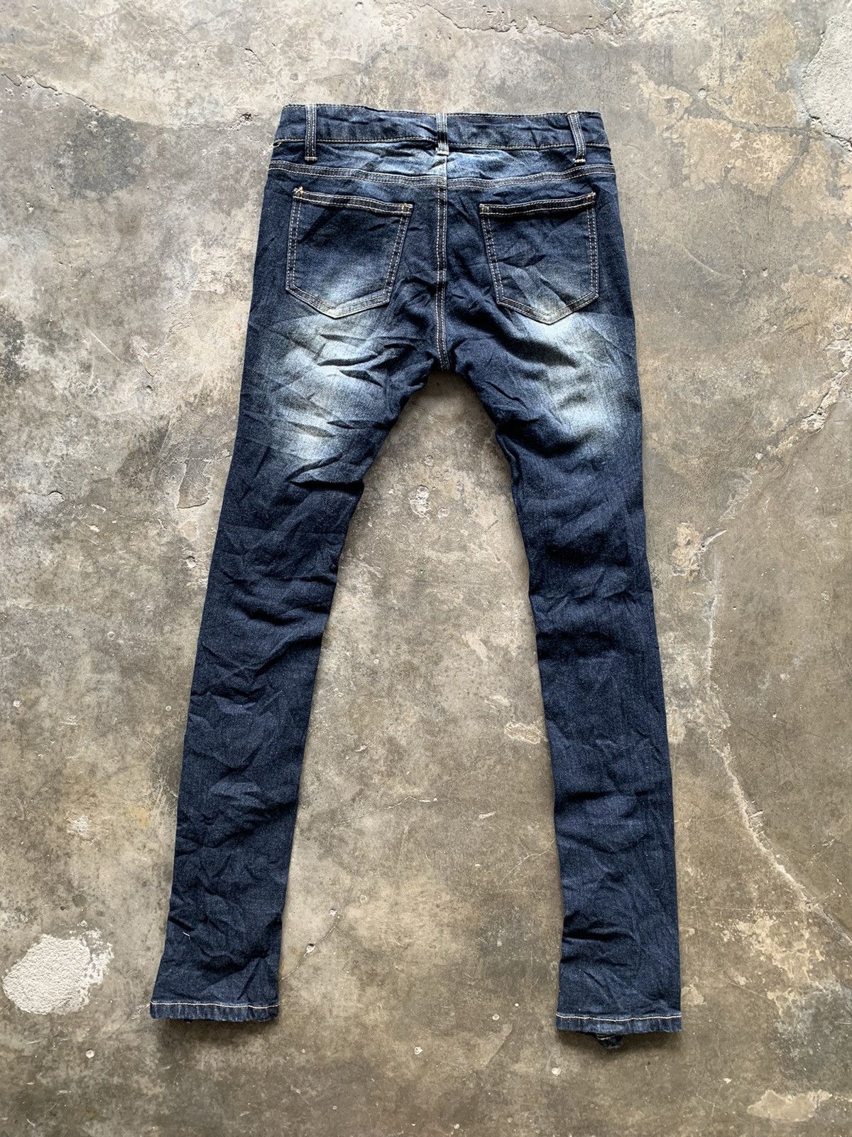 Japanese Brand Super Skinny Distressed Denim Size 28" / US 6 / IT 42 - 2 Thumbnail
