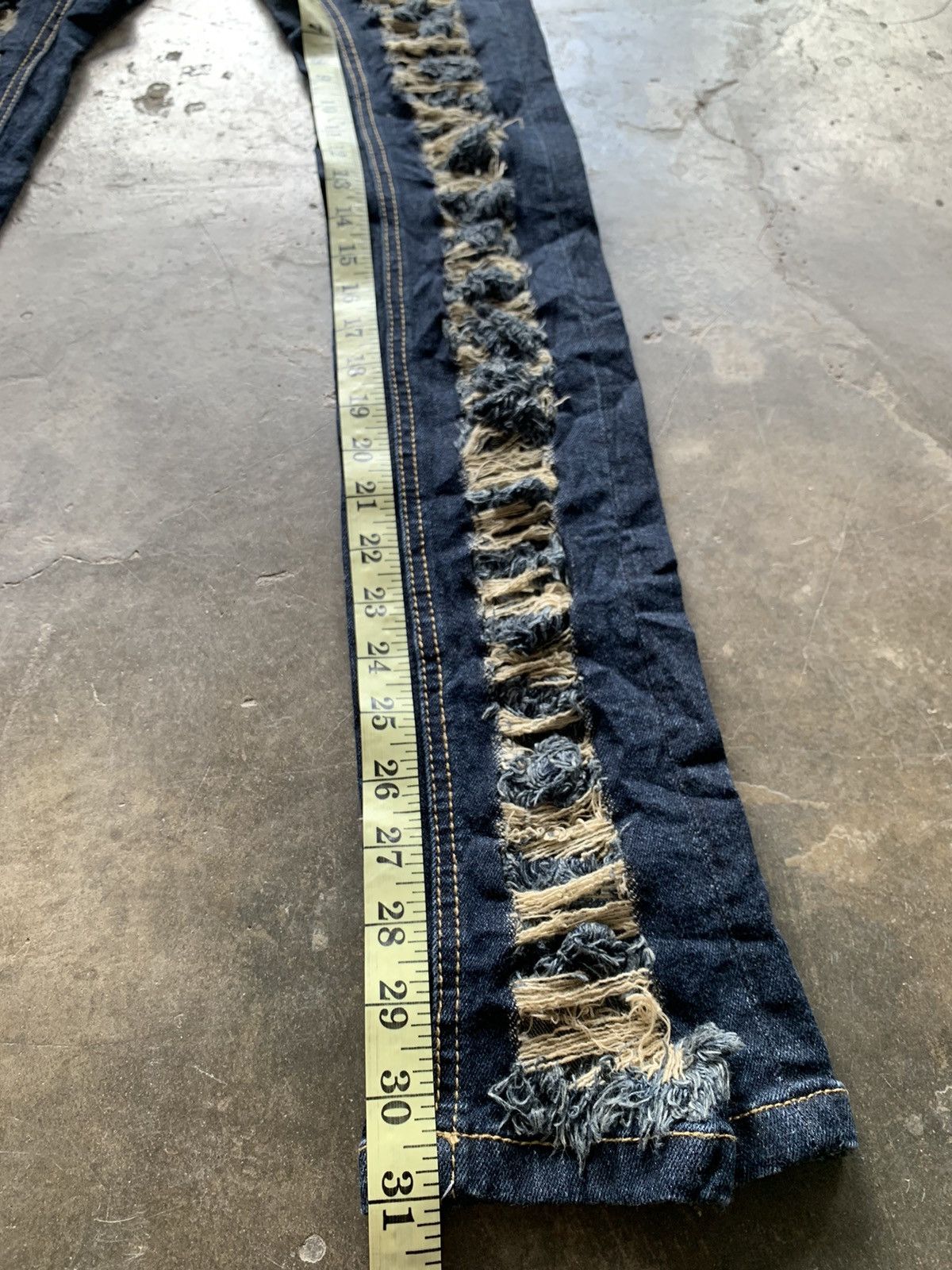 Japanese Brand Super Skinny Distressed Denim Size 28" / US 6 / IT 42 - 6 Thumbnail