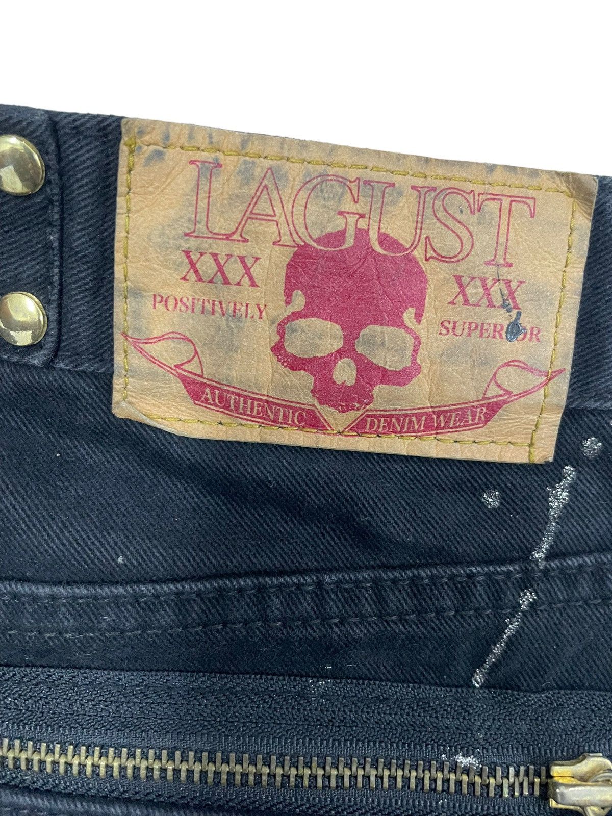 In The Attic Vintage Lagust Japan Cargo Splatter Flare Pants Size US 29 - 9 Thumbnail