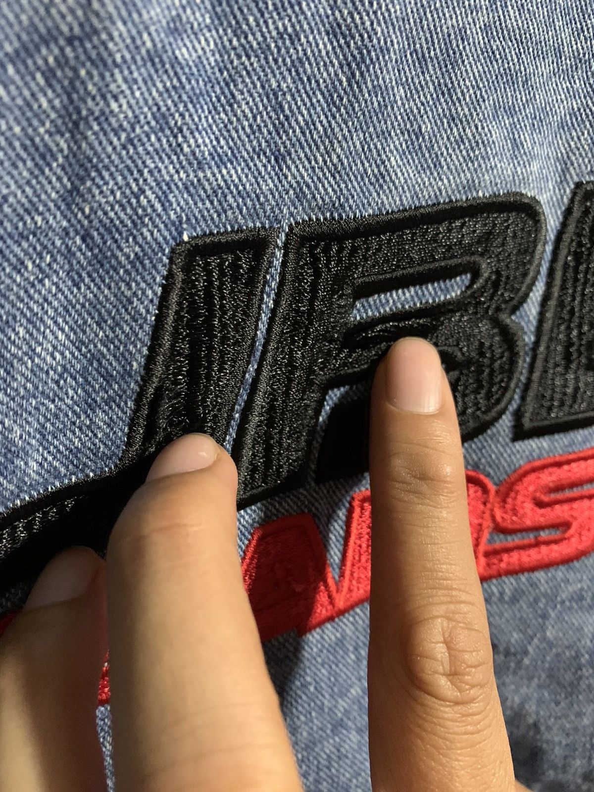 Fubu Fubu Denim Jacket Big Spellout Size US XL / EU 56 / 4 - 6 Thumbnail