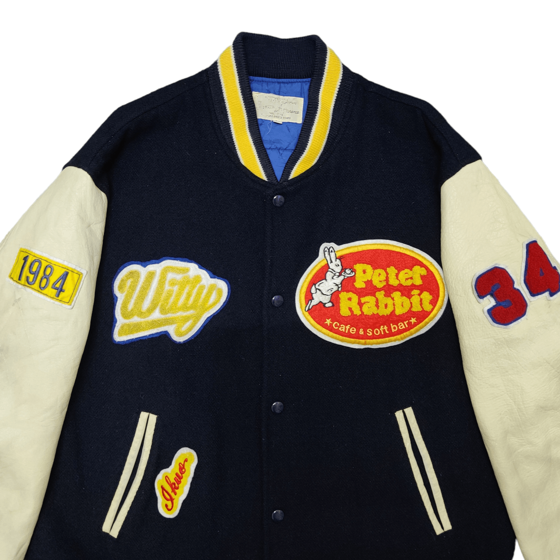 Japanese Brand Vintage Peter Rabbit Staff Varsity Jacket Wool Leather Size US L / EU 52-54 / 3 - 4 Thumbnail