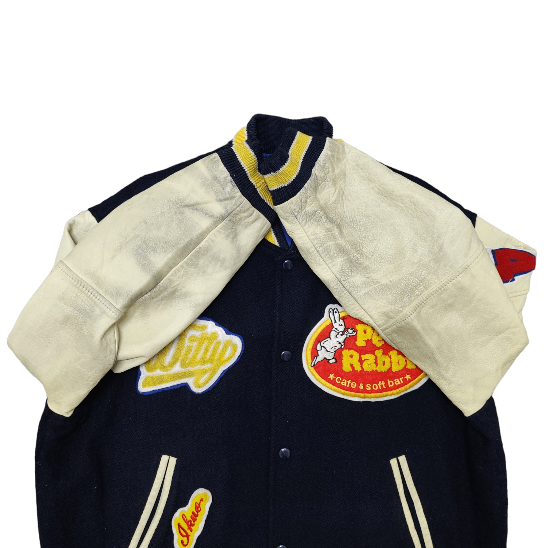 Japanese Brand Vintage Peter Rabbit Staff Varsity Jacket Wool Leather Size US L / EU 52-54 / 3 - 7 Thumbnail