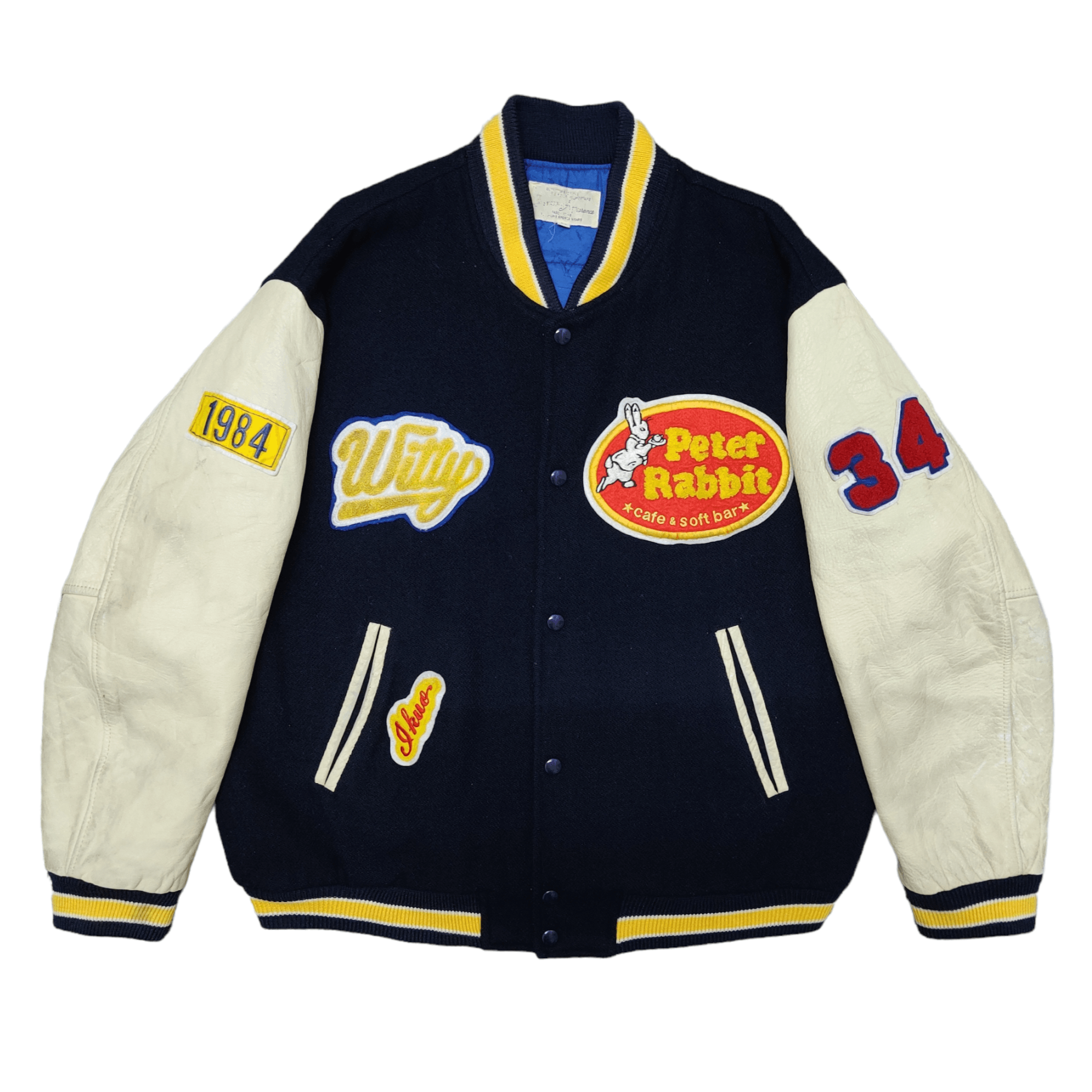 Japanese Brand Vintage Peter Rabbit Staff Varsity Jacket Wool Leather Size US L / EU 52-54 / 3 - 3 Thumbnail