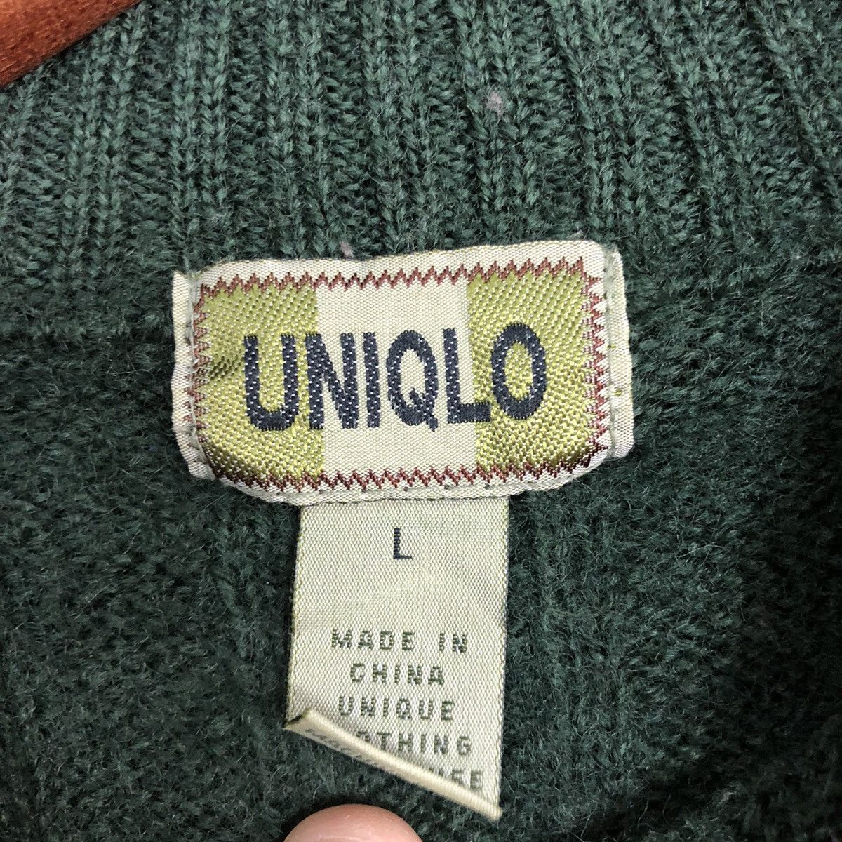 Homespun Knitwear × Uniqlo × Vintage DLL Uniqlo Green stripe vintage Knitwear #c590 Size US M / EU 48-50 / 2 - 9 Thumbnail
