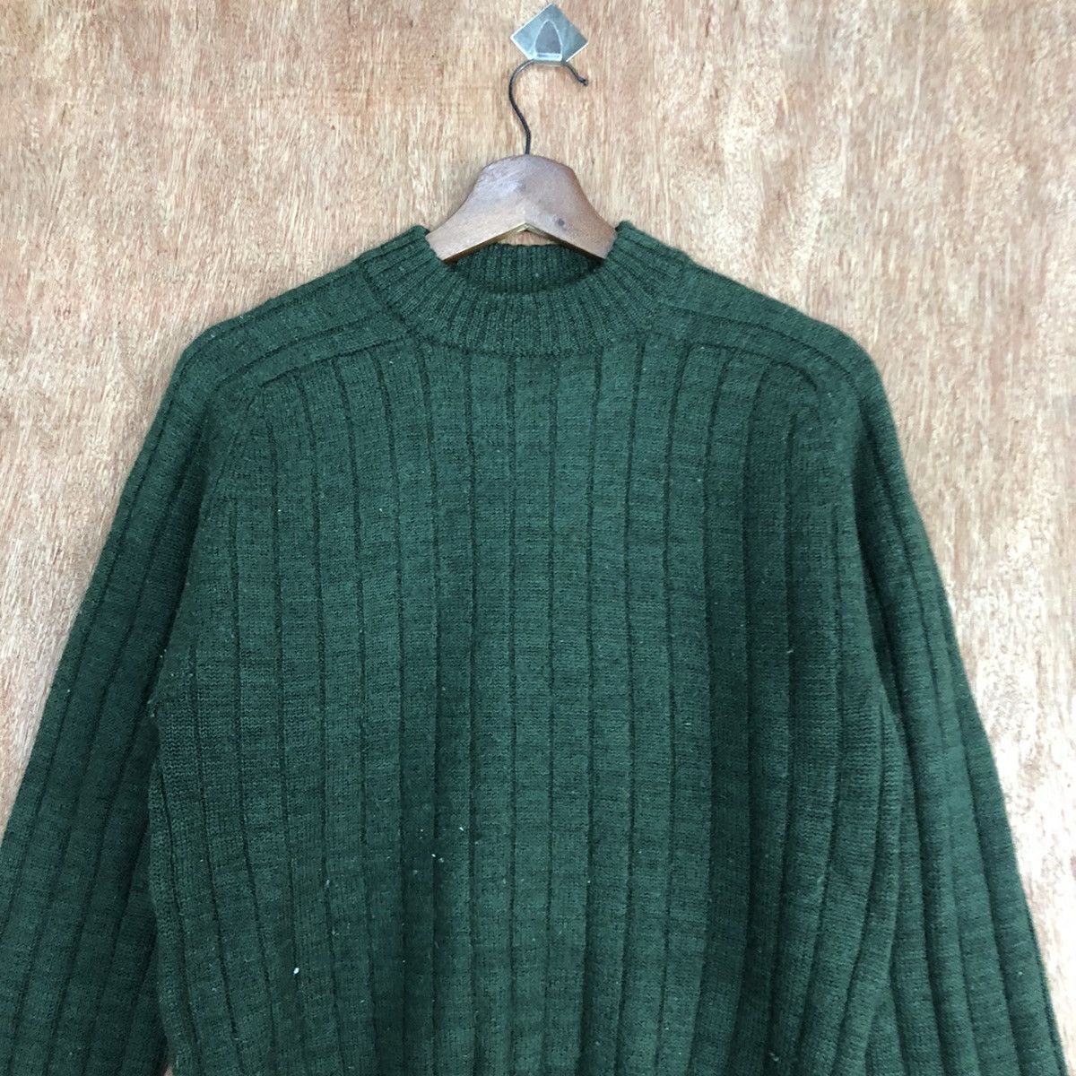 Homespun Knitwear × Uniqlo × Vintage DLL Uniqlo Green stripe vintage Knitwear #c590 Size US M / EU 48-50 / 2 - 2 Thumbnail