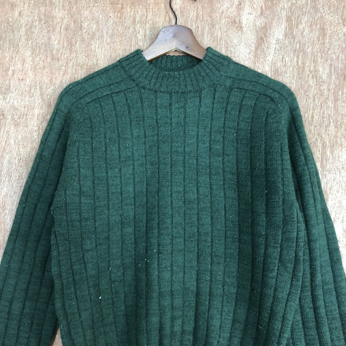 Homespun Knitwear × Uniqlo × Vintage DLL Uniqlo Green stripe vintage Knitwear #c590 Size US M / EU 48-50 / 2 - 8 Thumbnail