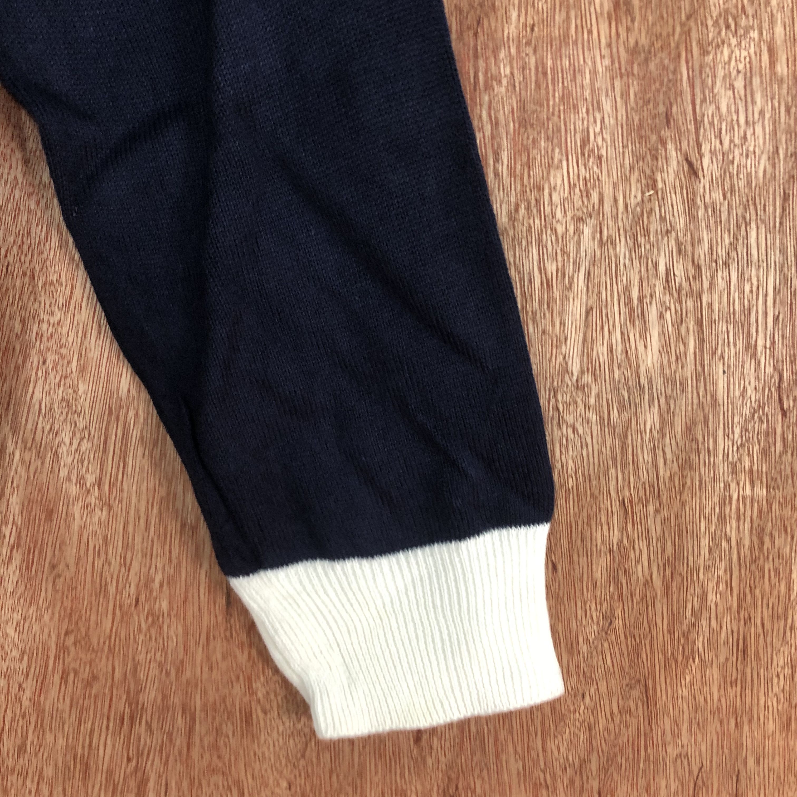 Japanese Brand WamWam Dark BLue Cardigan streetwear #c464 Size US M / EU 48-50 / 2 - 4 Thumbnail