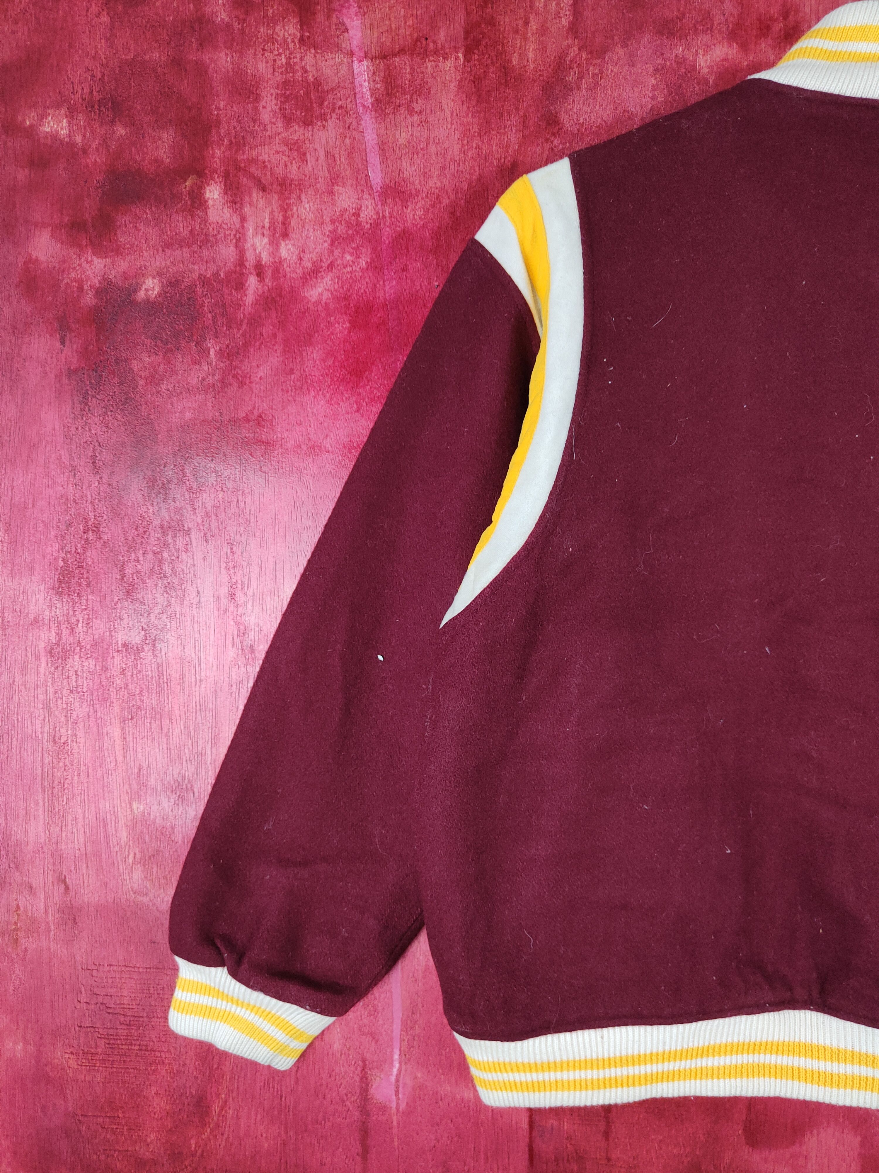 Japanese Brand Japanese Brand Maroon varsity jacket #4299 Size US M / EU 48-50 / 2 - 7 Thumbnail