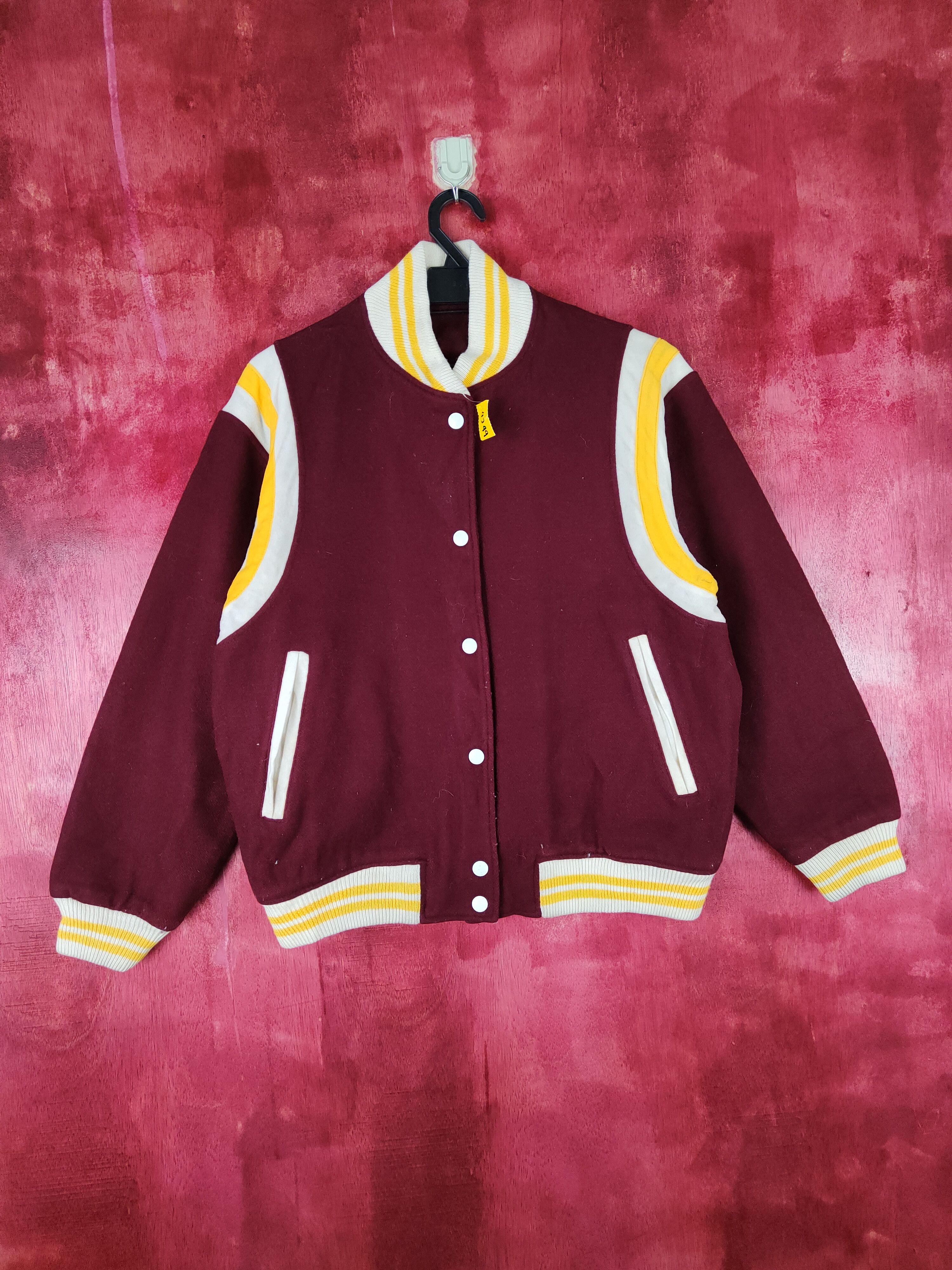 Japanese Brand Japanese Brand Maroon varsity jacket #4299 Size US M / EU 48-50 / 2 - 1 Thumbnail