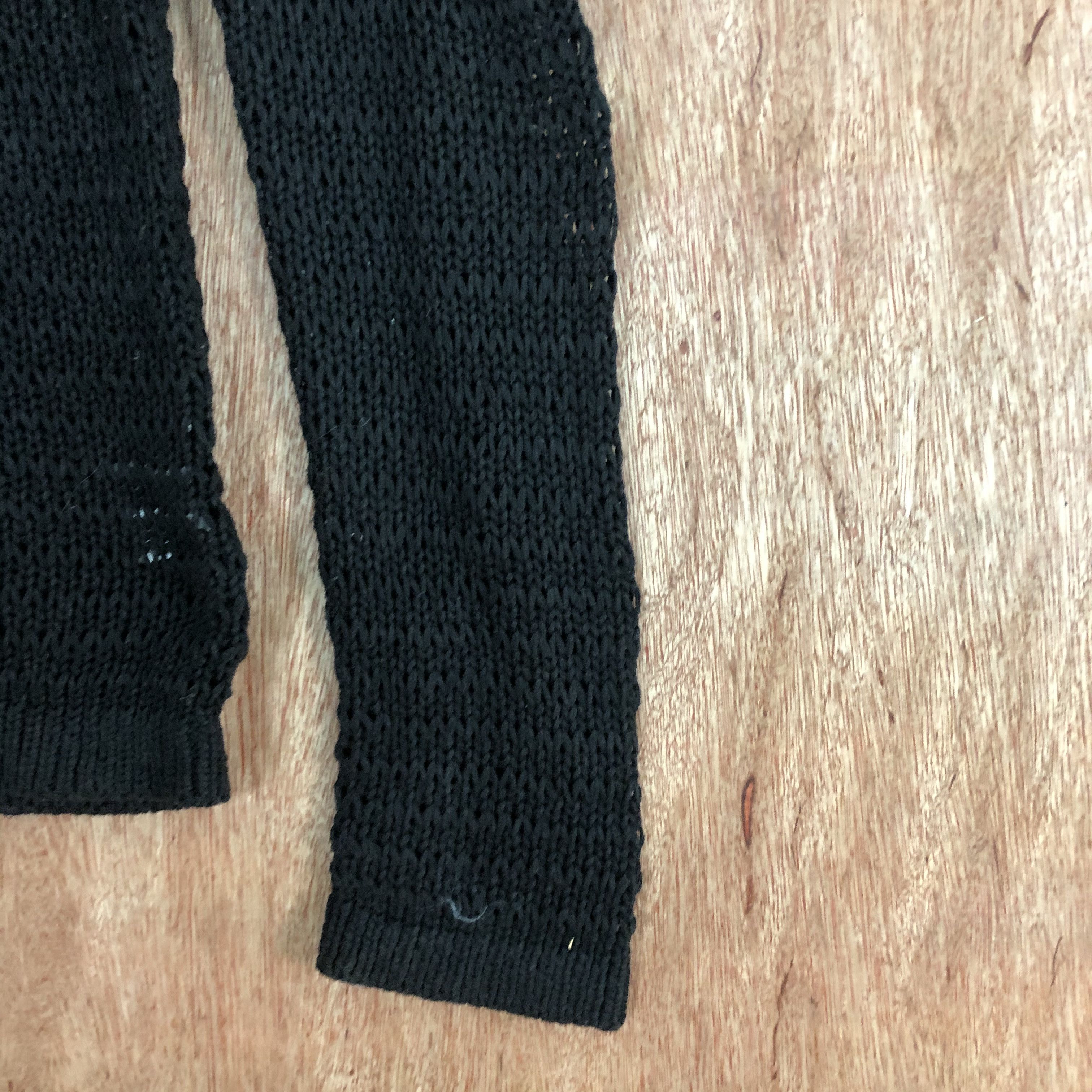 Vintage DLL Japan Black Knitwear crochet fish net mesh net #c547 Size US L / EU 52-54 / 3 - 4 Thumbnail