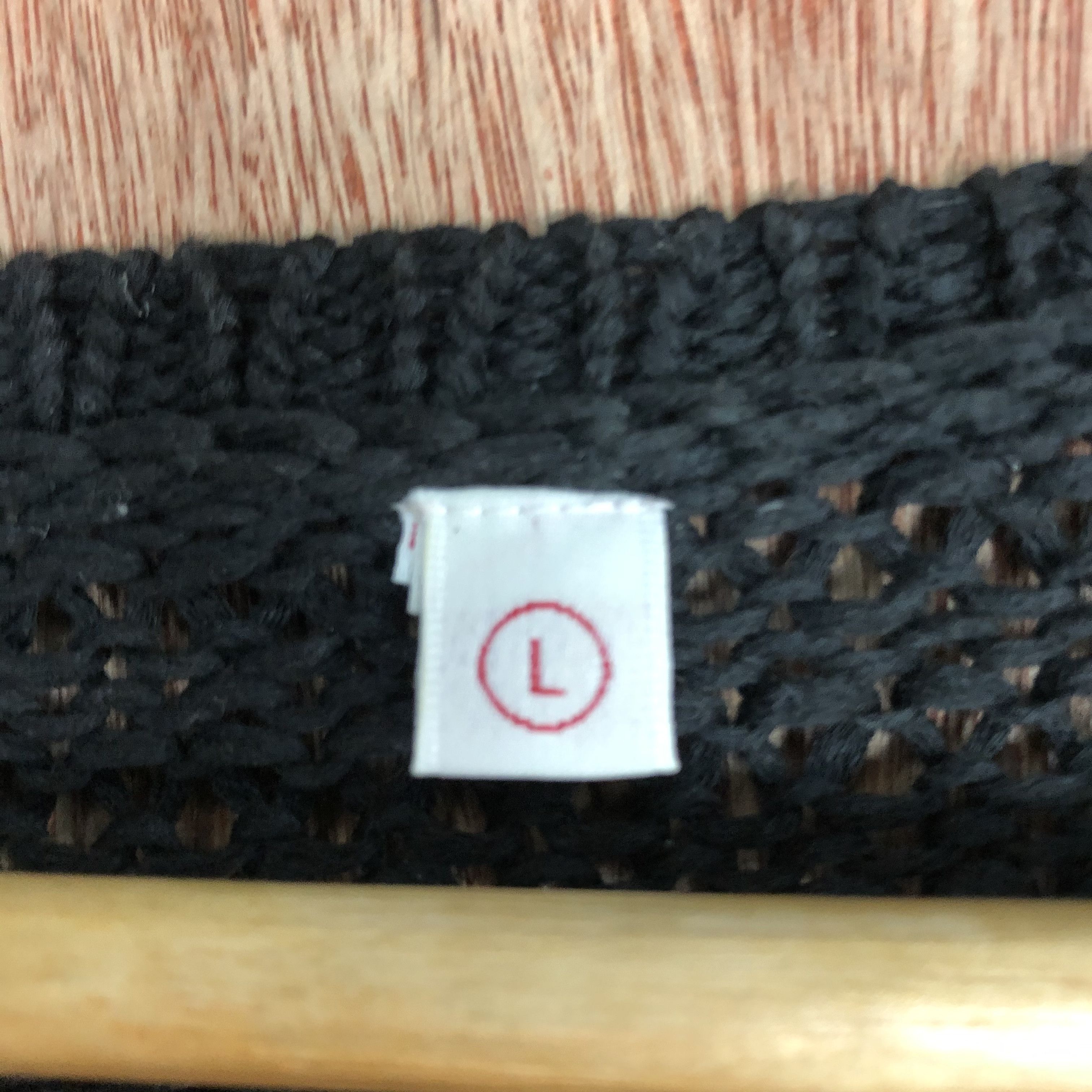 Vintage DLL Japan Black Knitwear crochet fish net mesh net #c547 Size US L / EU 52-54 / 3 - 9 Thumbnail