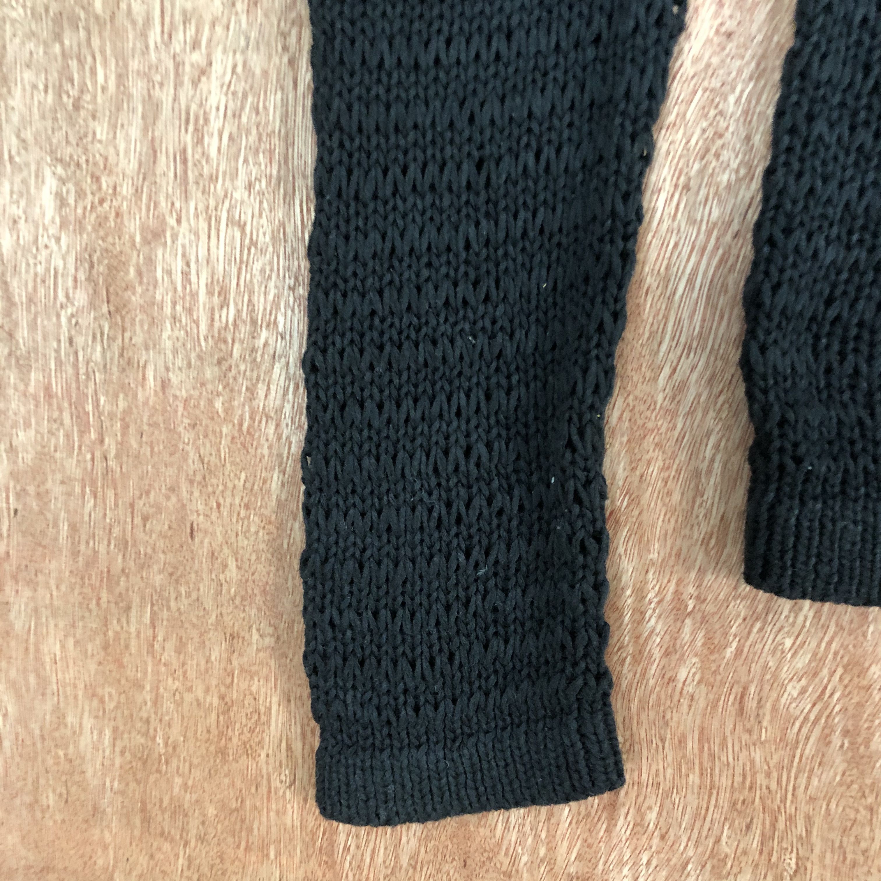 Vintage DLL Japan Black Knitwear crochet fish net mesh net #c547 Size US L / EU 52-54 / 3 - 6 Thumbnail