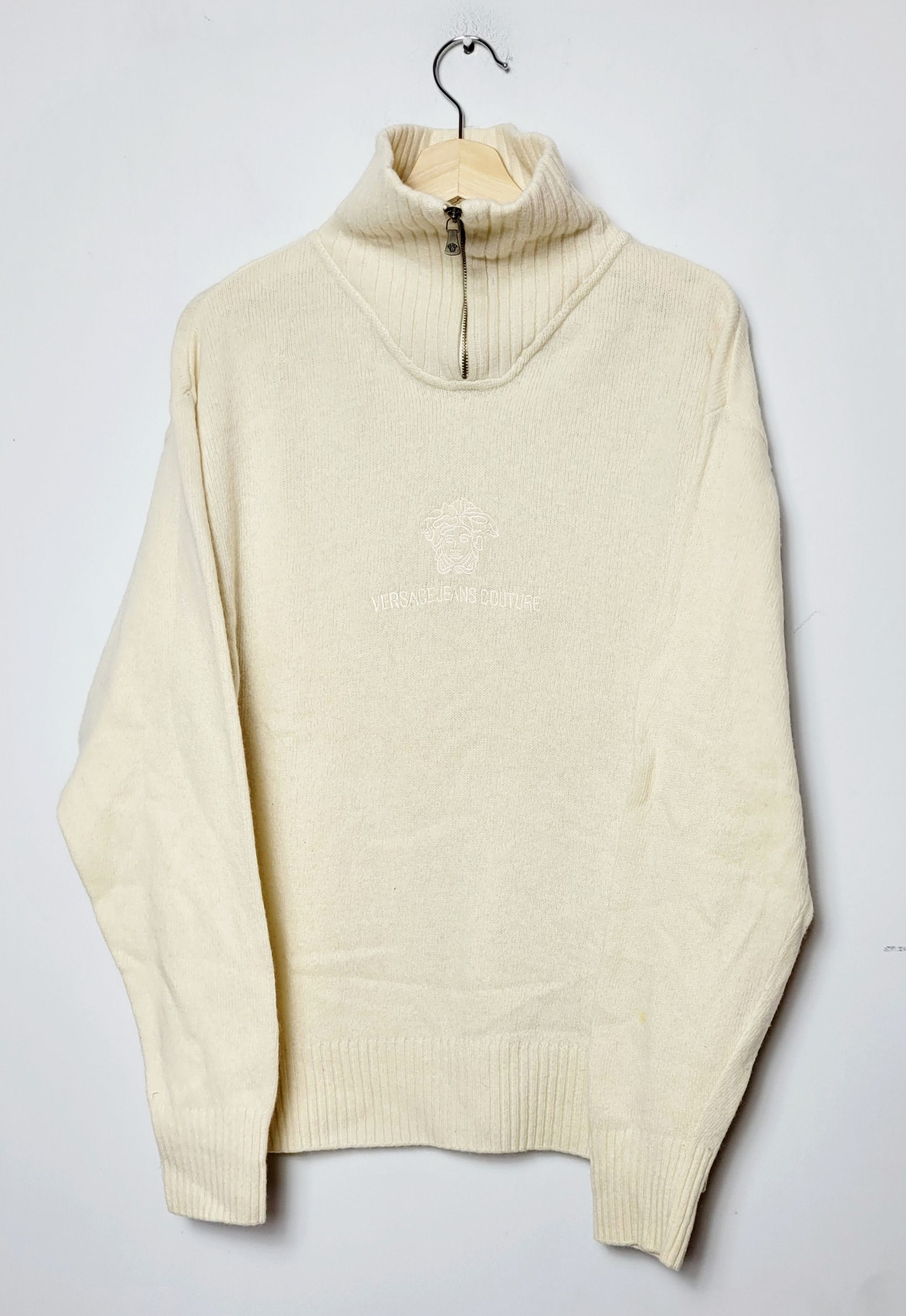 Versace Versace Vintage Medusa Wool Halfzip Size US L / EU 52-54 / 3 - 1 Thumbnail