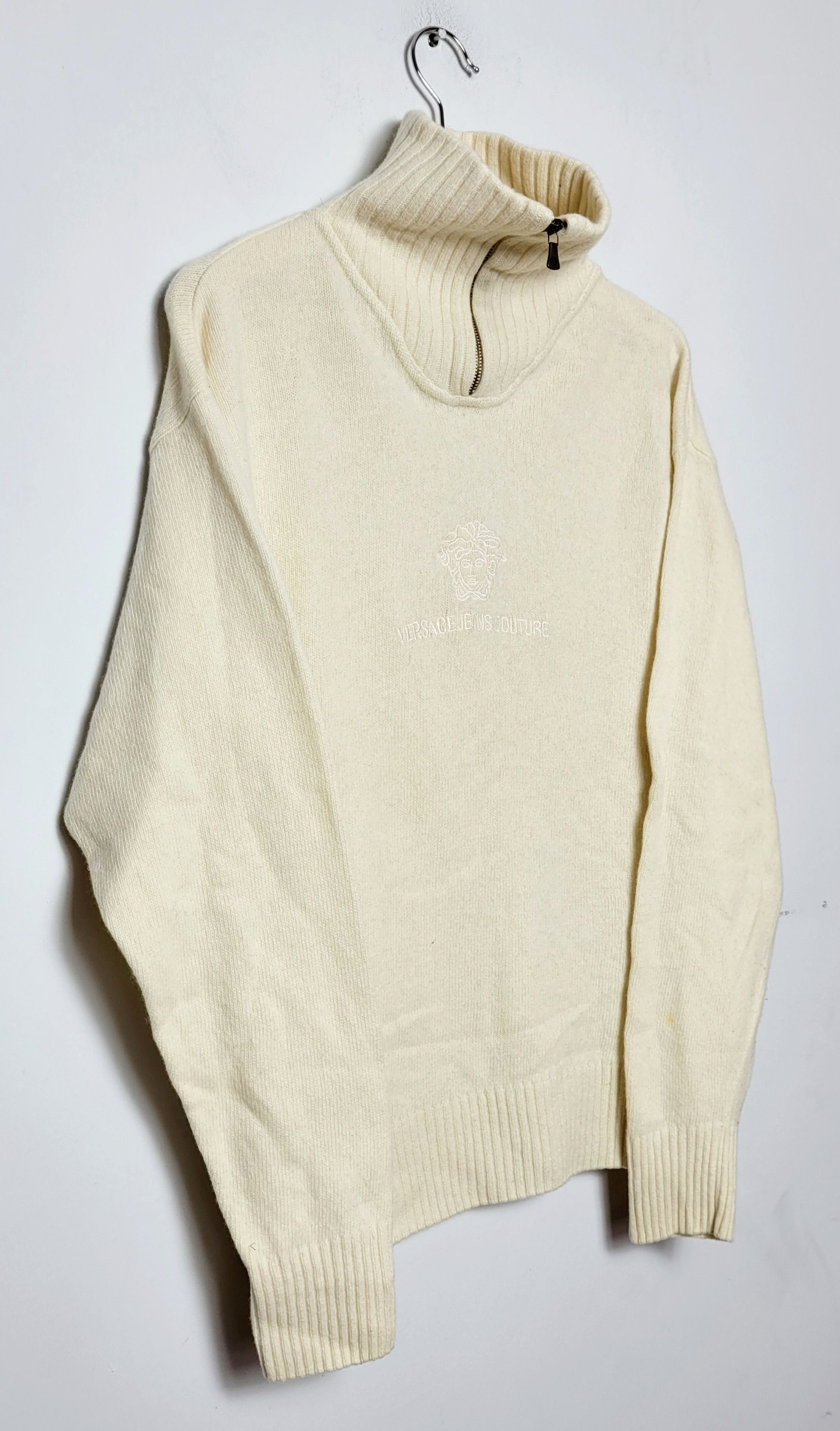 Versace Versace Vintage Medusa Wool Halfzip Size US L / EU 52-54 / 3 - 3 Thumbnail