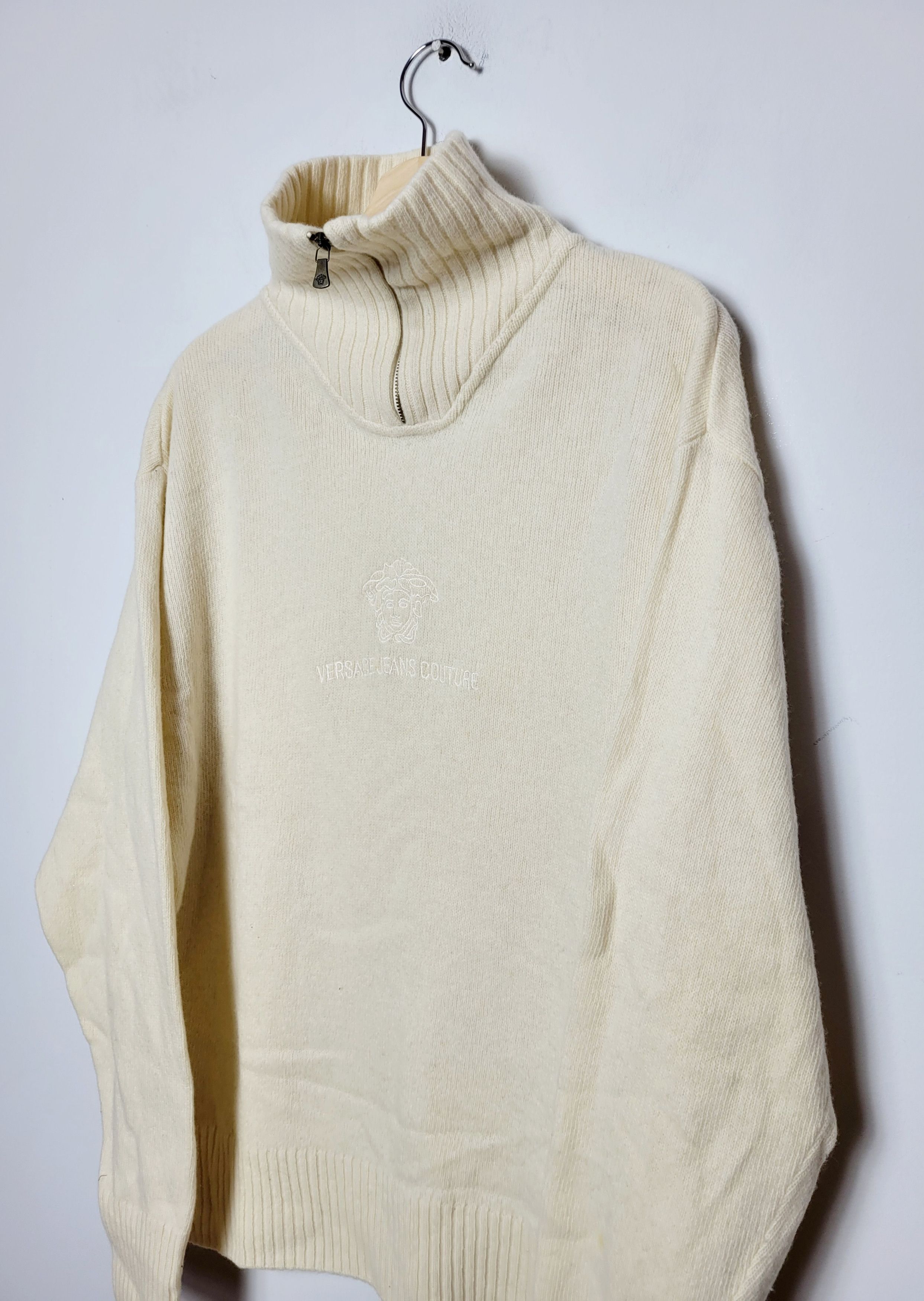 Versace Versace Vintage Medusa Wool Halfzip Size US L / EU 52-54 / 3 - 2 Thumbnail