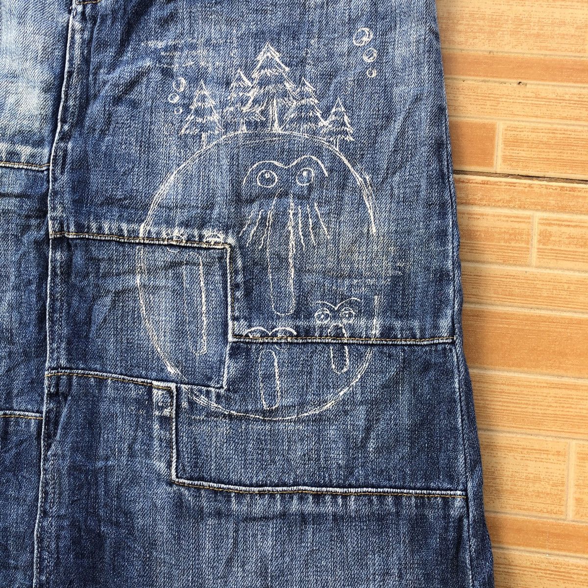 Issey Miyake 🔥Rare Ne-net Patchwork Denim Midi skirt Size 30" / US 8 / IT 44 - 3 Thumbnail