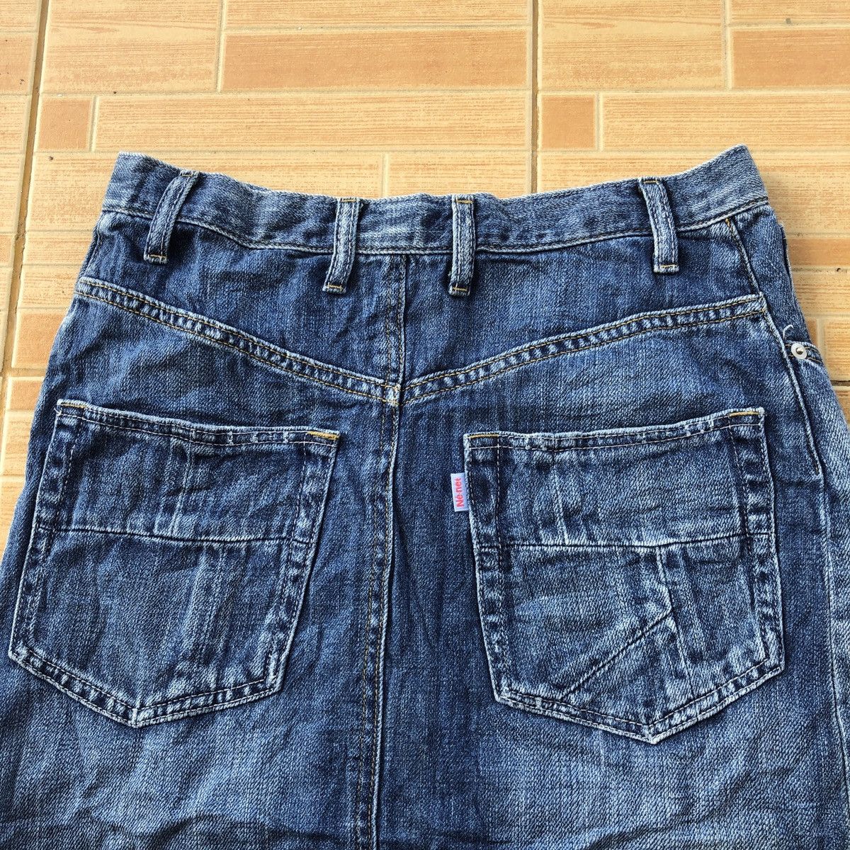 Issey Miyake 🔥Rare Ne-net Patchwork Denim Midi skirt Size 30" / US 8 / IT 44 - 5 Thumbnail