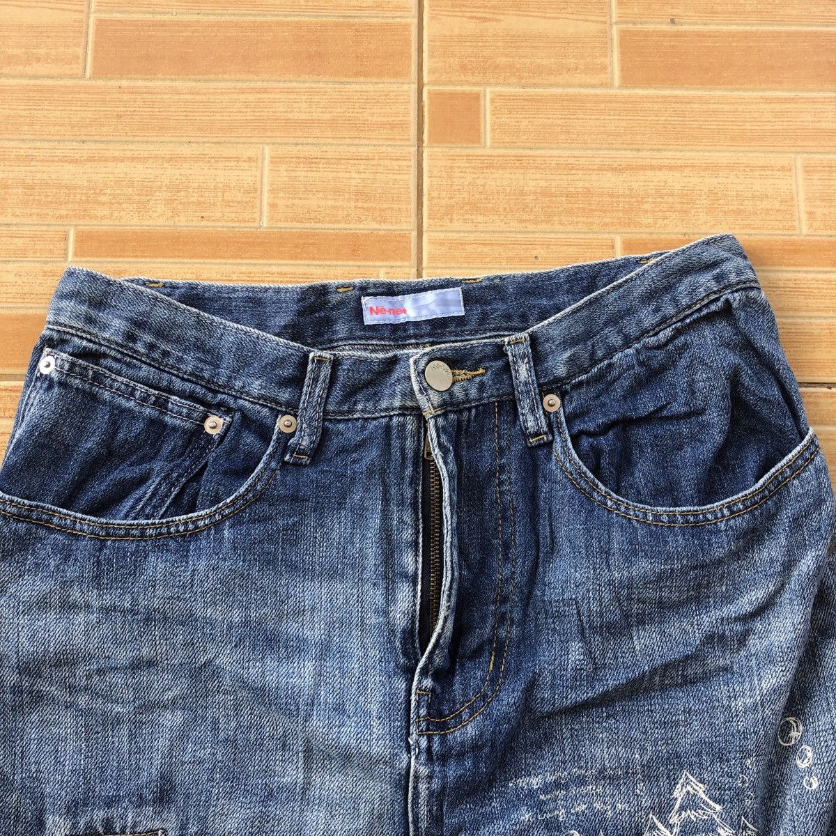 Issey Miyake 🔥Rare Ne-net Patchwork Denim Midi skirt Size 30" / US 8 / IT 44 - 4 Thumbnail