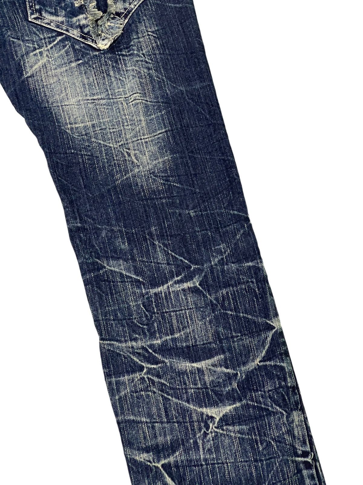 Japanese Brand Double Waist Slim Jeans Blow by Blue Full Whiskered 17🟦 Size US 30 / EU 46 - 7 Thumbnail