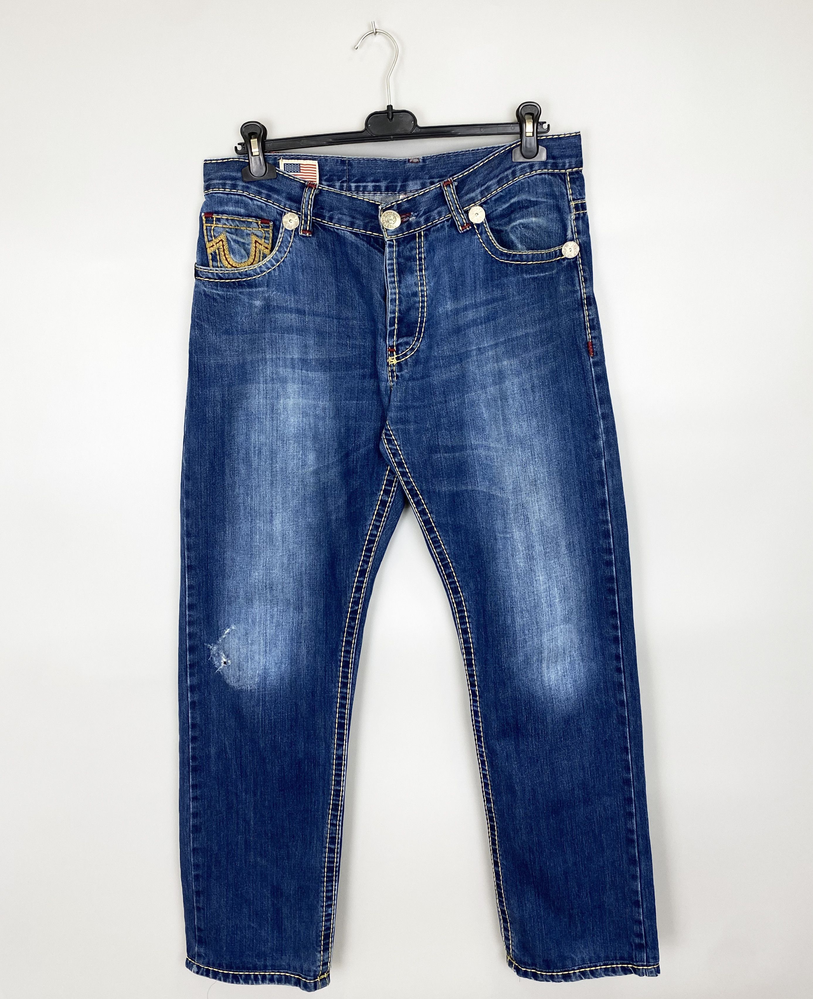 True Religion True Religion Ricky Big QT Vintage Made in USA Jeans Size US 33 - 5 Thumbnail