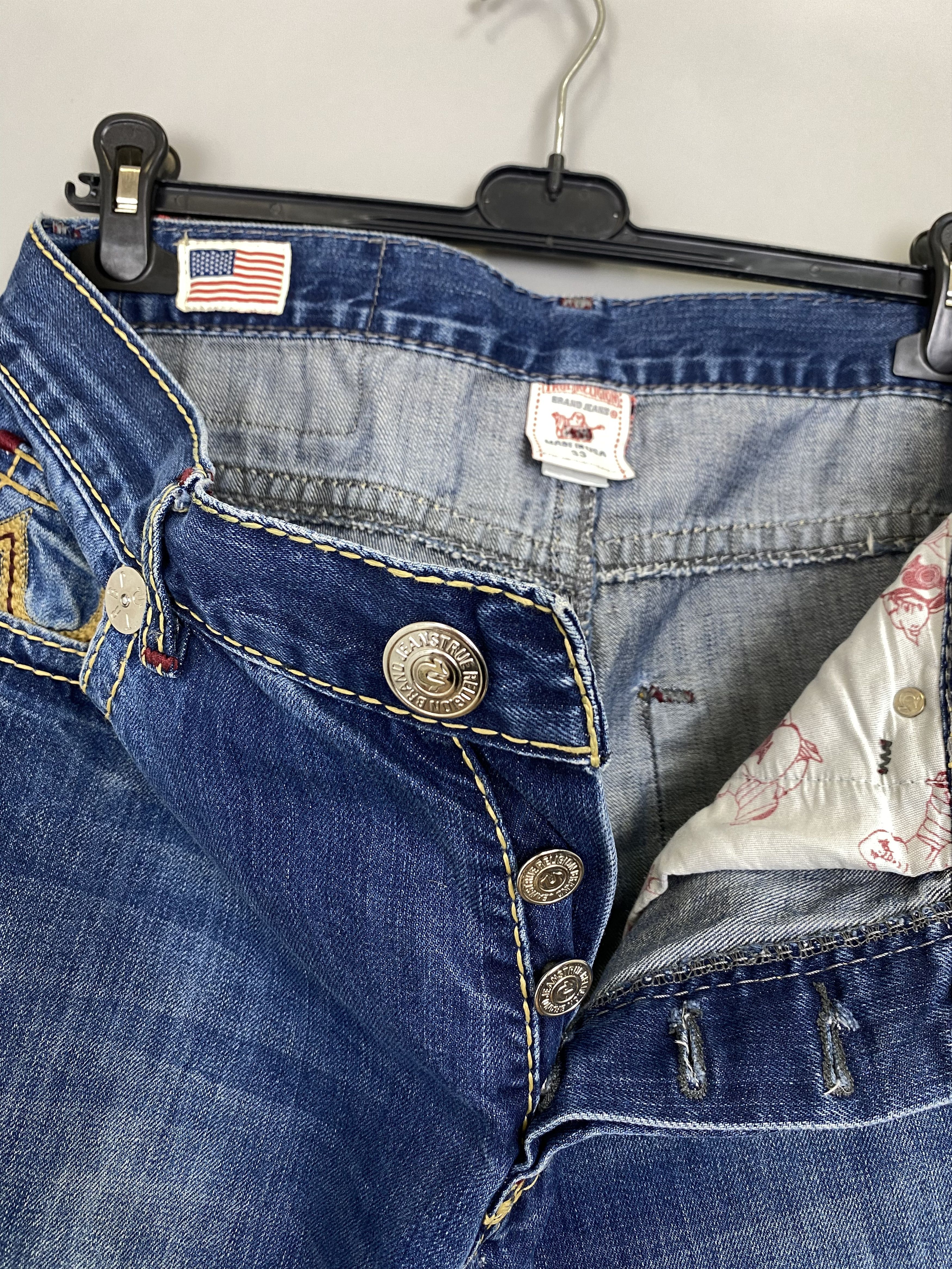 True Religion True Religion Ricky Big QT Vintage Made in USA Jeans Size US 33 - 11 Thumbnail